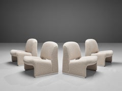 Reupholstered ‘Alky’ Lounge Chairs in the Style of Giancarlo Piretti