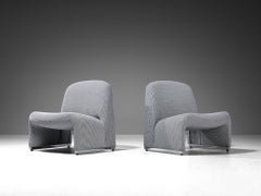 Reupholstered ‘Alky’ Lounge Chairs in the Style of Giancarlo Piretti