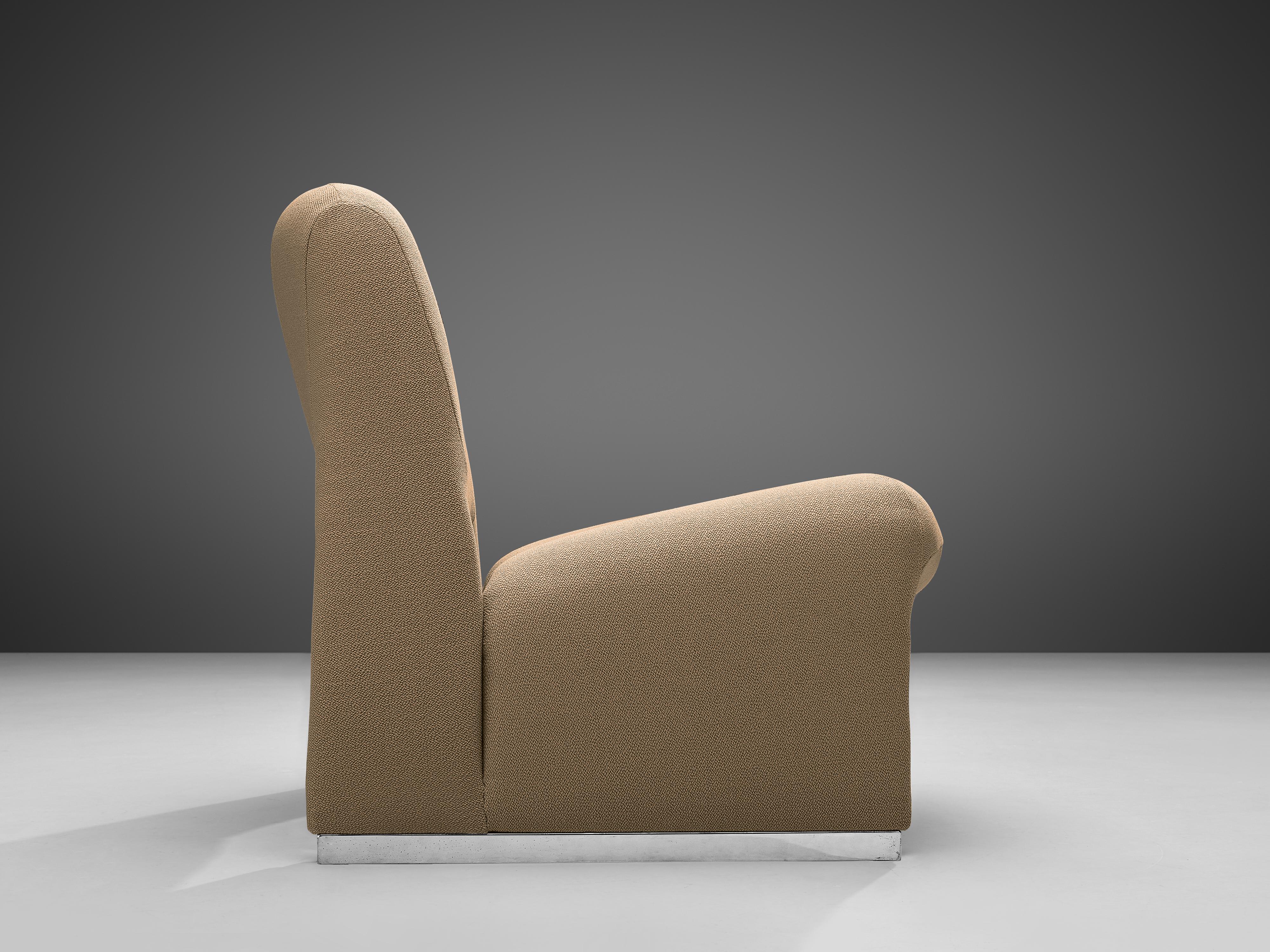 Reupholstered ‘Alky’ Lounge Chairs in the Style of Giancarlo Piretti 1
