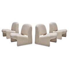 Used Reupholstered ‘Alky’ Lounge Chairs in the Style of Giancarlo Piretti