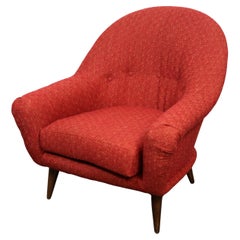 Wiedergepolsterter Barrel Back Club Chair