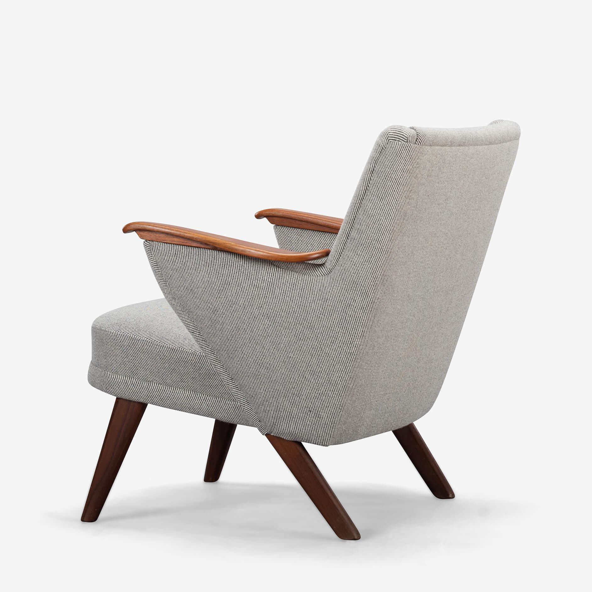 Neu gepolsterter dänischer Easy Chair von Johannes Andersen für CFC Silkeborg, 1960er Jahre (Moderne der Mitte des Jahrhunderts) im Angebot