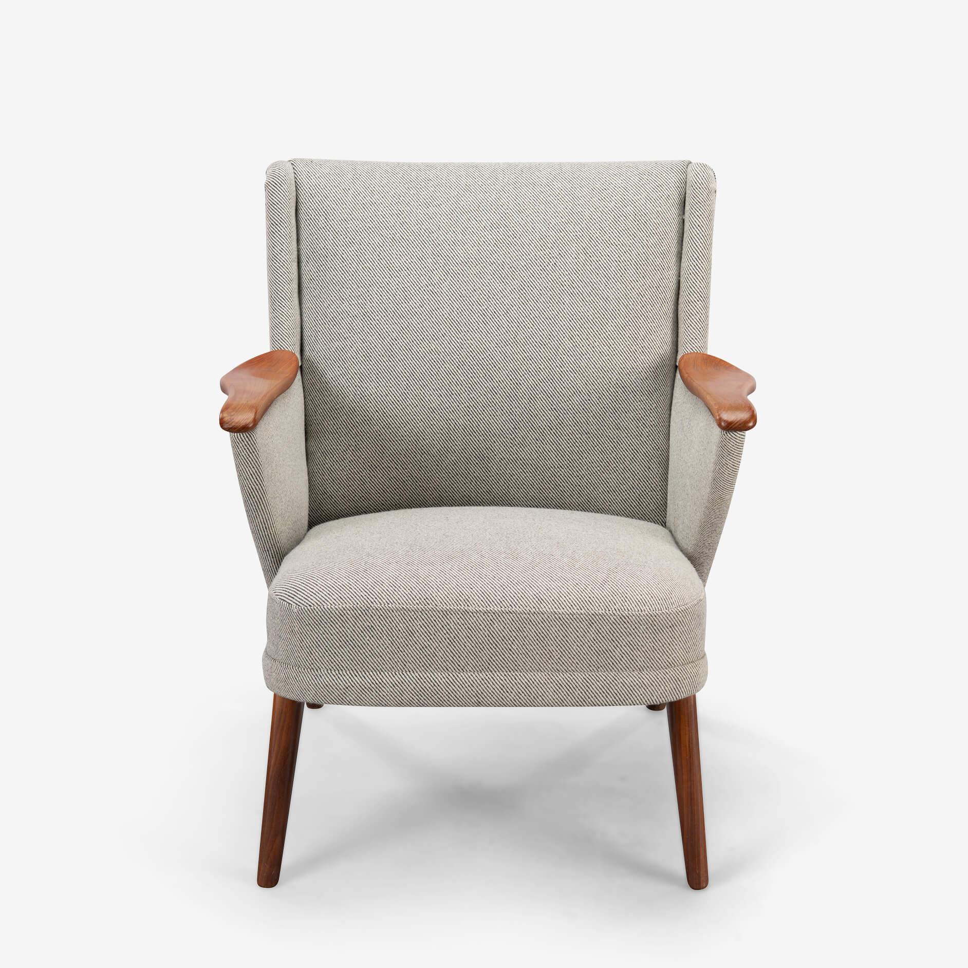Fauteuil danois retapissé de Johannes Andersen pour CFC Silkeborg, années 1960 en vente 2