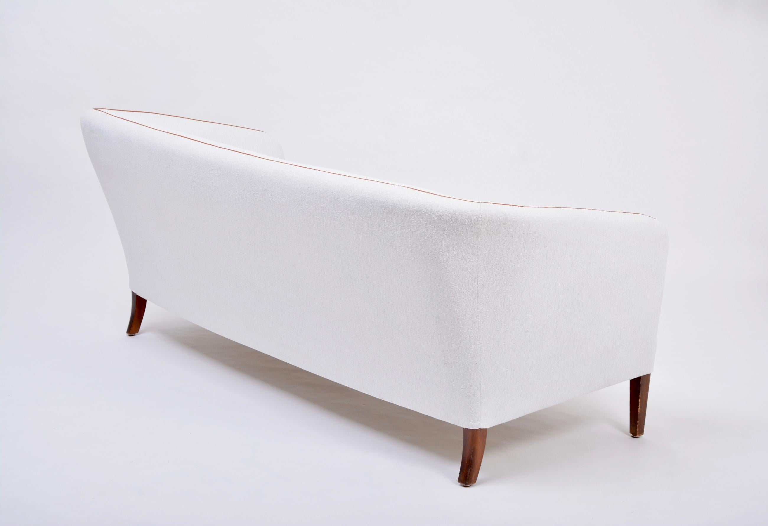 Reupholstered Danish Mid-Century Modern Three-Seat Sofa by Ludvig Pontoppidan 2