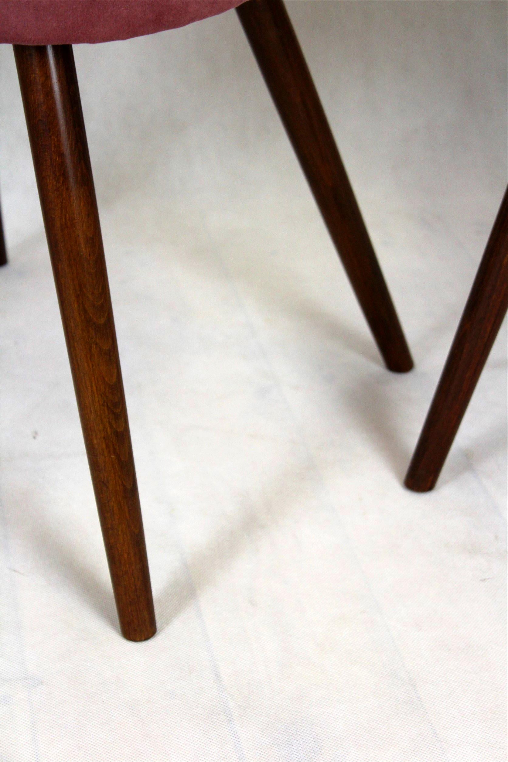 Reupholstered Dining Chairs by Antonin Suman, 1960s, Set of 4 In Good Condition In Żory, PL