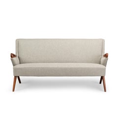 Reupholstered Ecru 2-Seat Sofa No. Cfb52 by Christen Findahl Brodersen, 1950