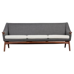 Used Reupholstered Grey 3-Seat Sofa by Johannes Andersen for CFC Silkeborg, 1960s
