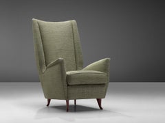 Reupholstered ISA Italian High Back Lounge Chair