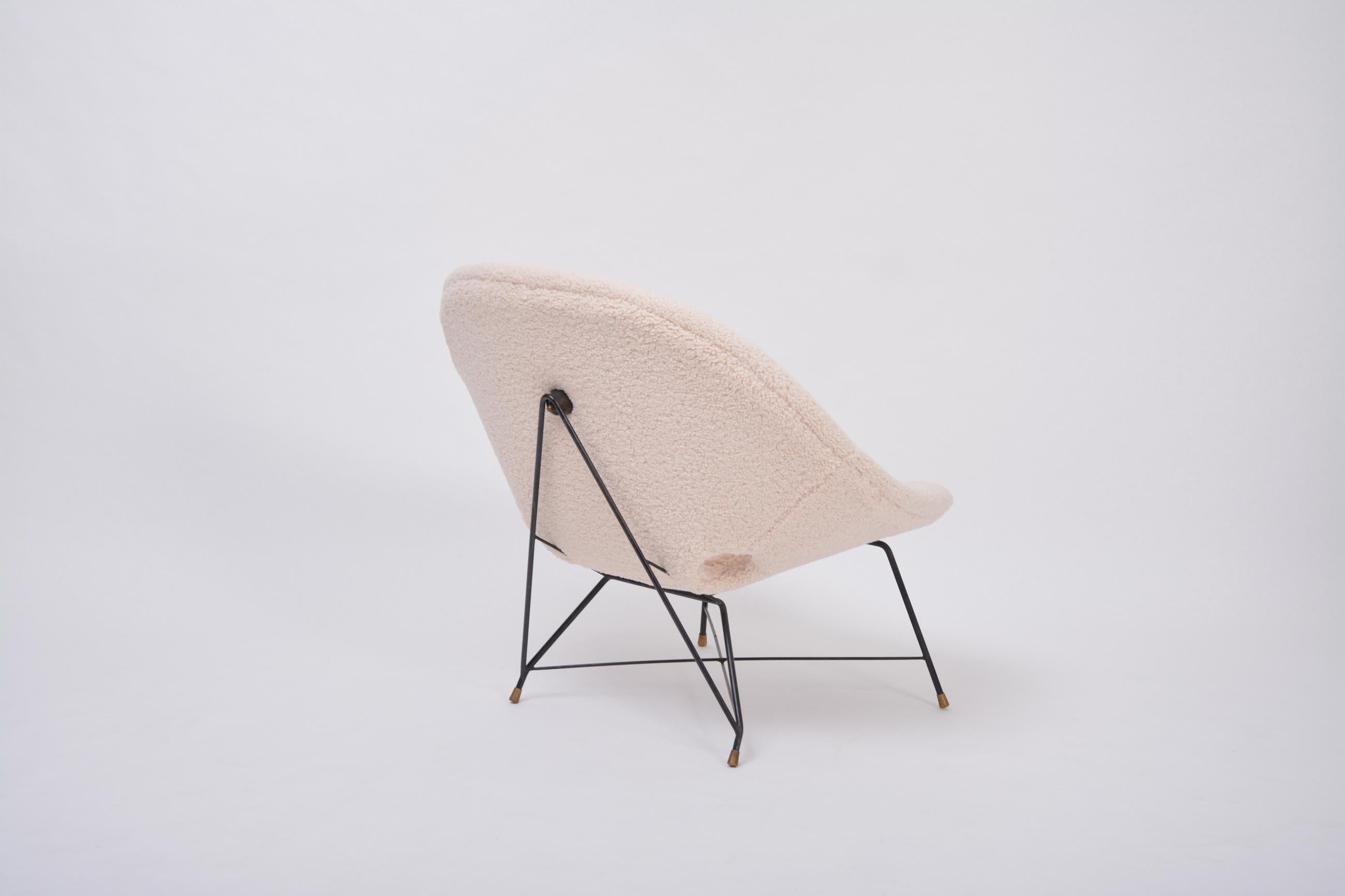 Reupholstered Italian Mid-Century Modern Chair by Augusto Bozzi for Saporiti 1