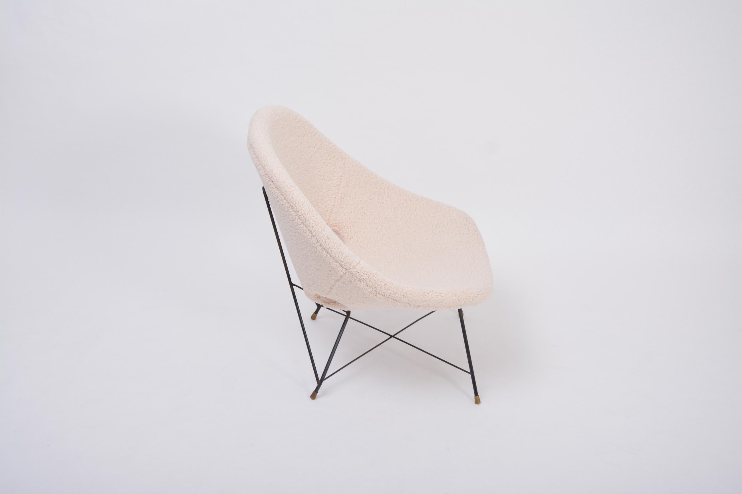 Reupholstered Italian Mid-Century Modern Chair by Augusto Bozzi for Saporiti 2