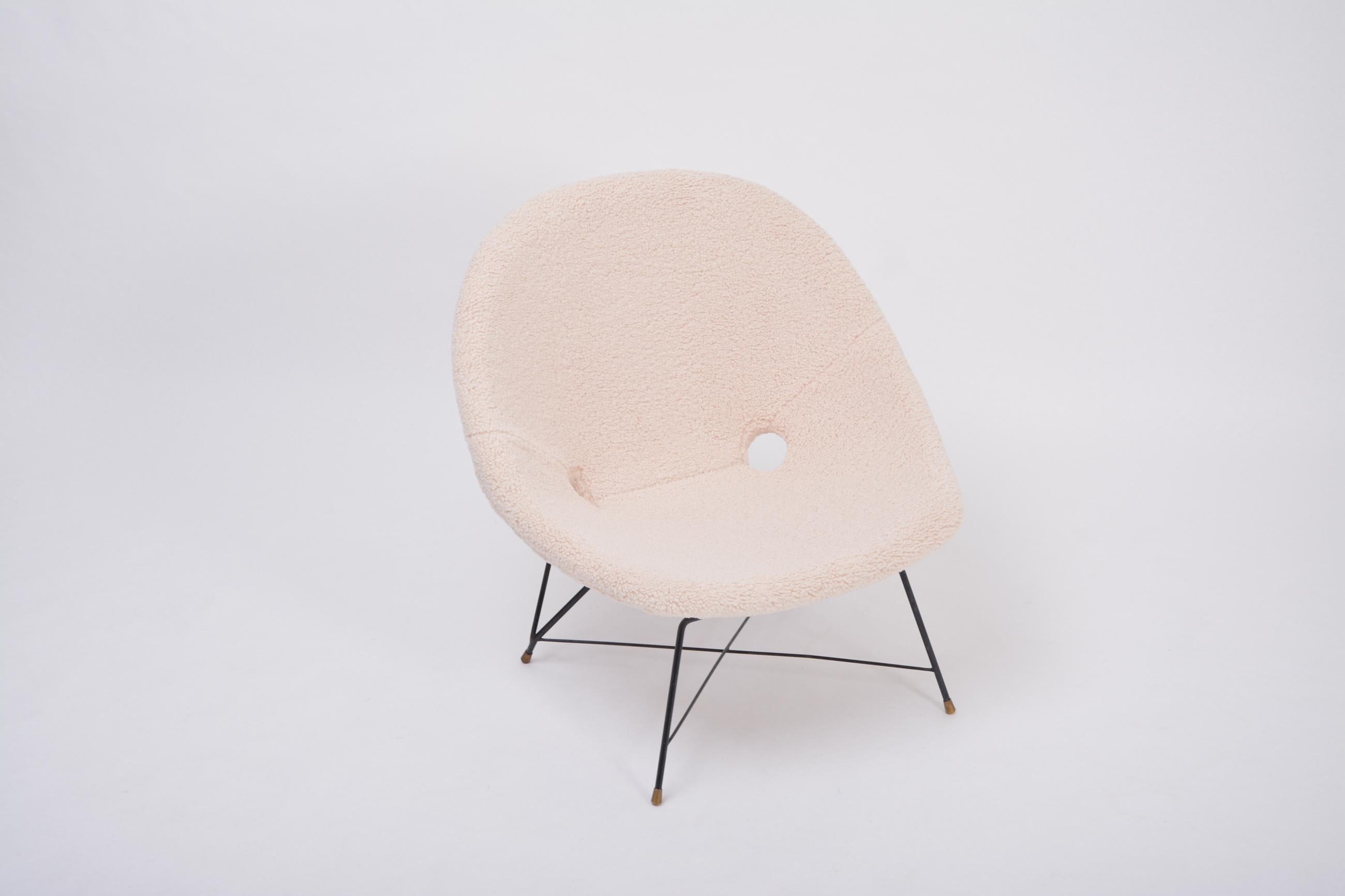 Reupholstered Italian Mid-Century Modern Chair by Augusto Bozzi for Saporiti 3
