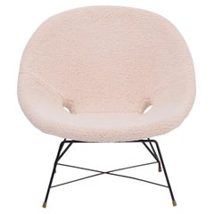 Reupholstered Italian Mid-Century Modern Chair by Augusto Bozzi for Saporiti