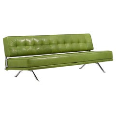 Reupholstered Johannes Spalt Sofa Daybed for Wittmann, 1960s in green leather