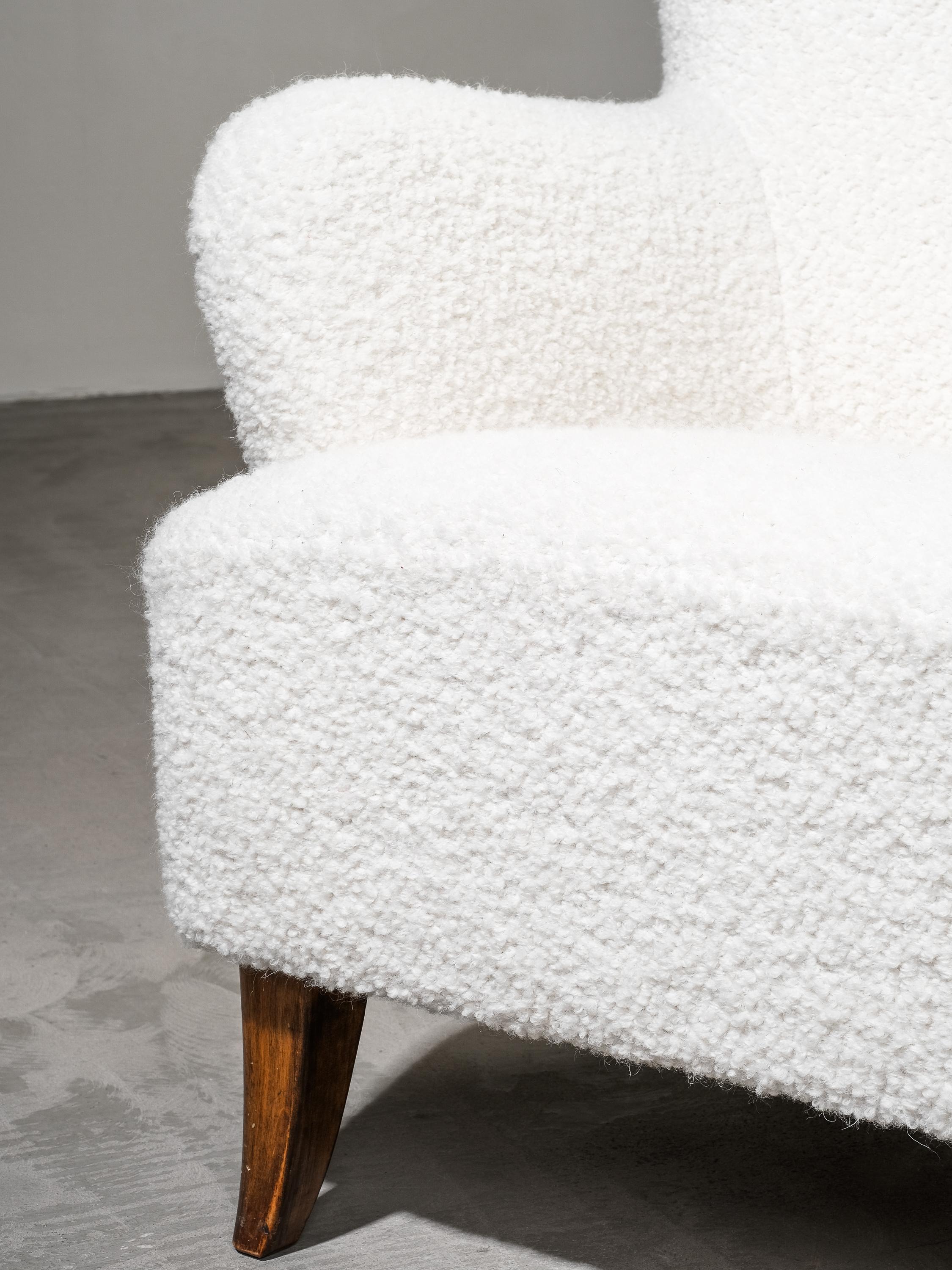 Sillón 'Laila' retapizado de Ilmari Lappalainen para Asko, Finlandia, años 50 en venta 6