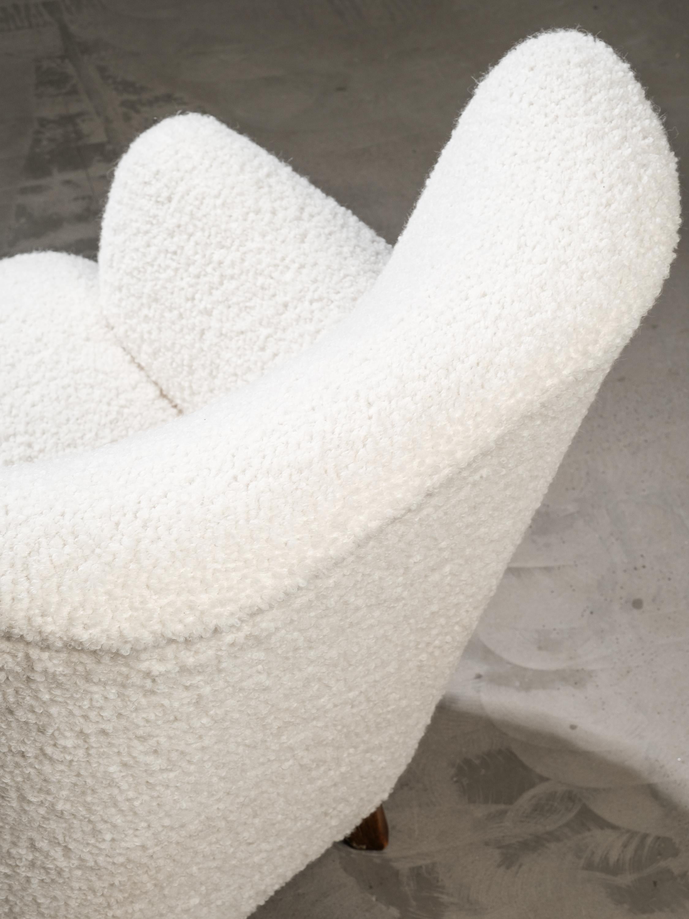 Sillón 'Laila' retapizado de Ilmari Lappalainen para Asko, Finlandia, años 50 en venta 7