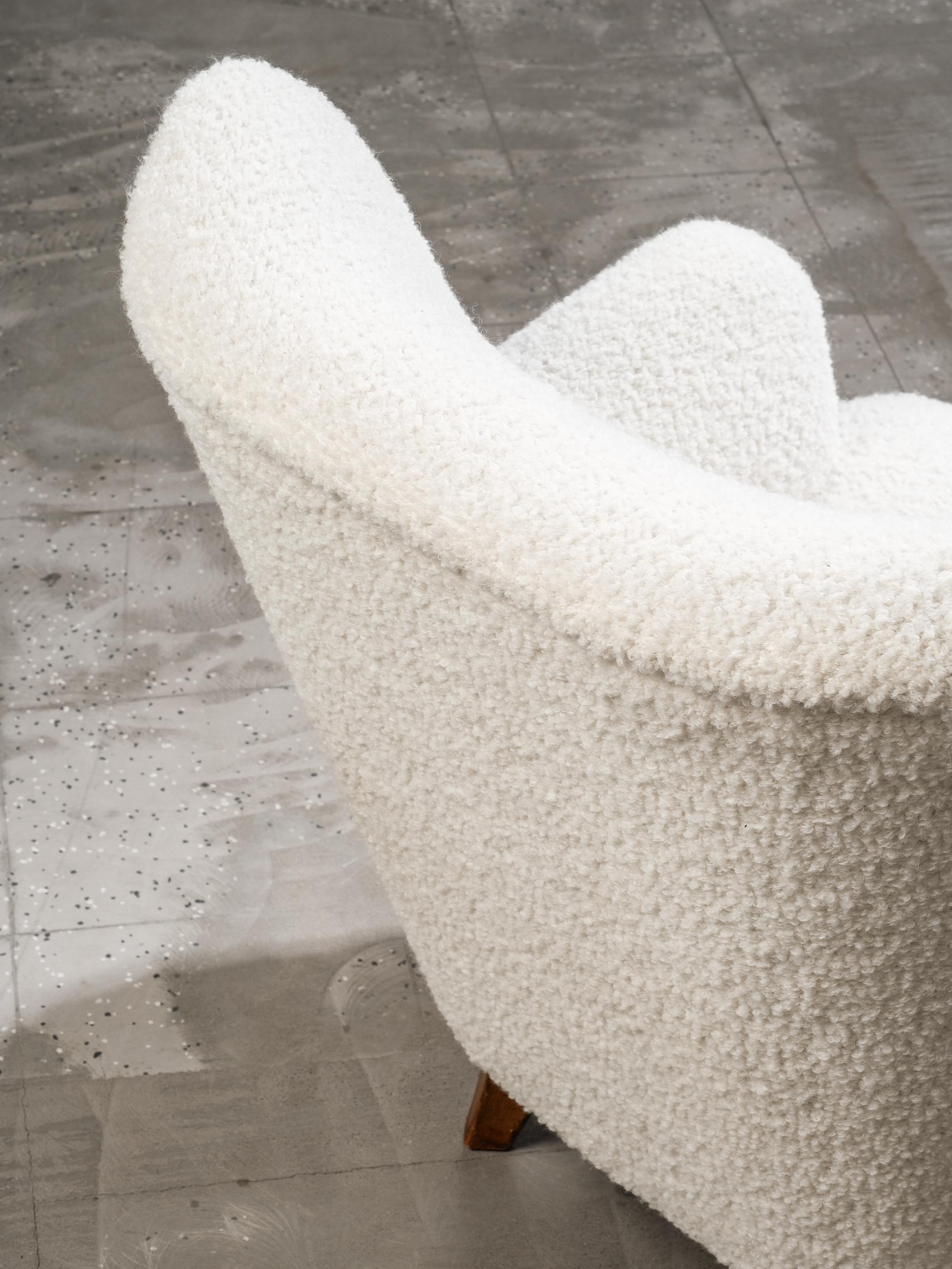 Sillón 'Laila' retapizado de Ilmari Lappalainen para Asko, Finlandia, años 50 en venta 9
