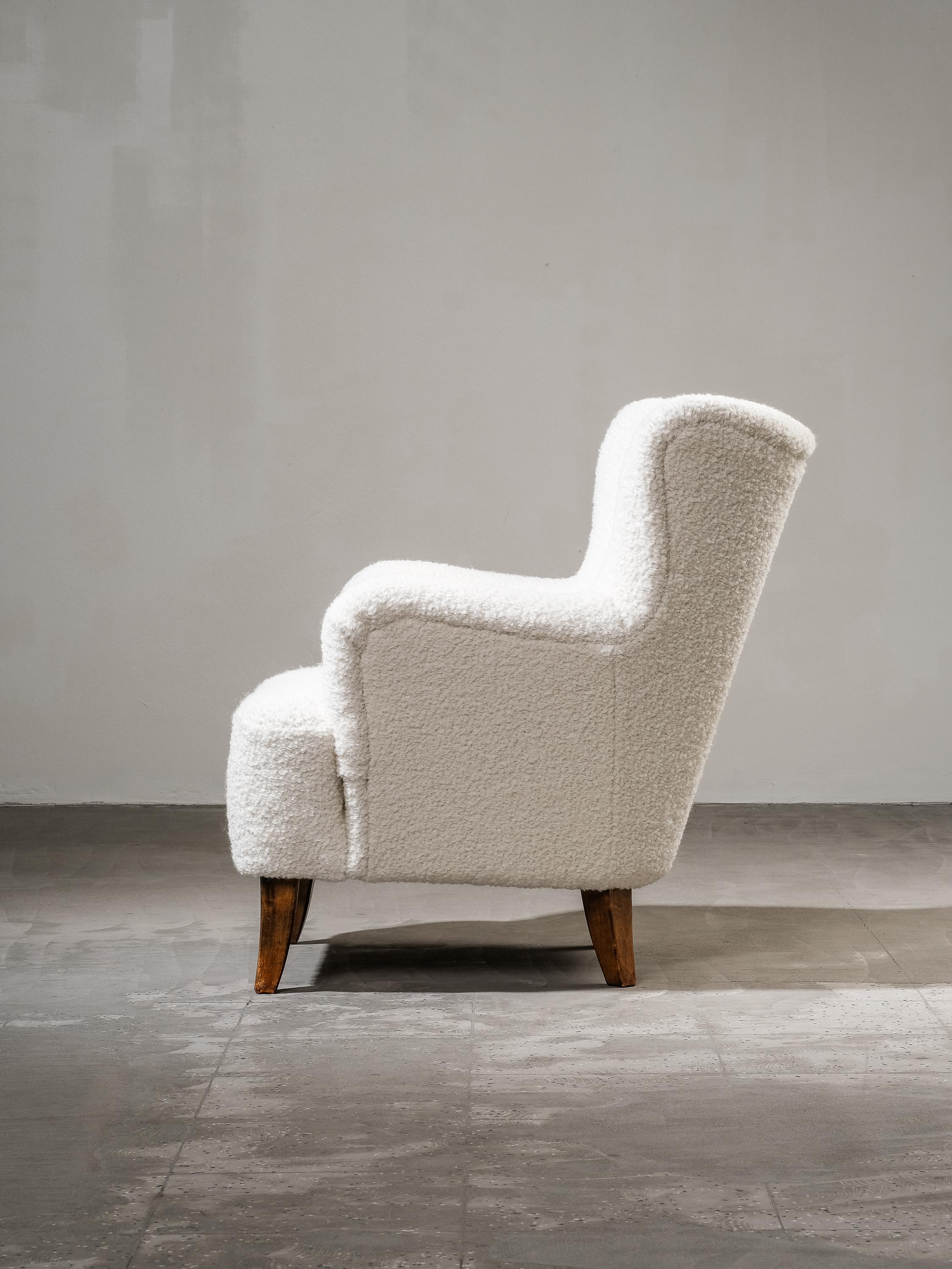 Sillón 'Laila' retapizado de Ilmari Lappalainen para Asko, Finlandia, años 50 mediados del siglo XX en venta