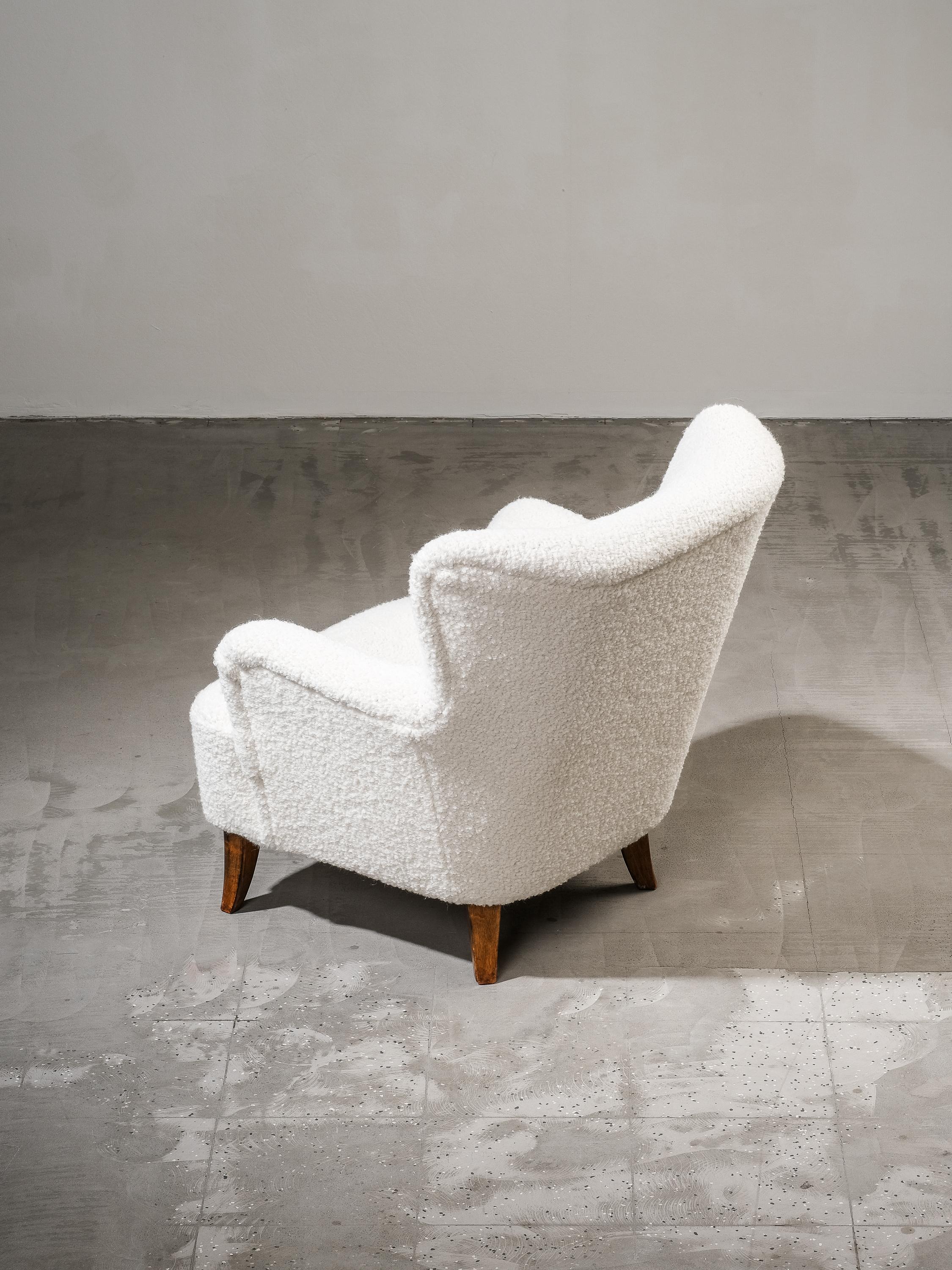 Sillón 'Laila' retapizado de Ilmari Lappalainen para Asko, Finlandia, años 50 en venta 1