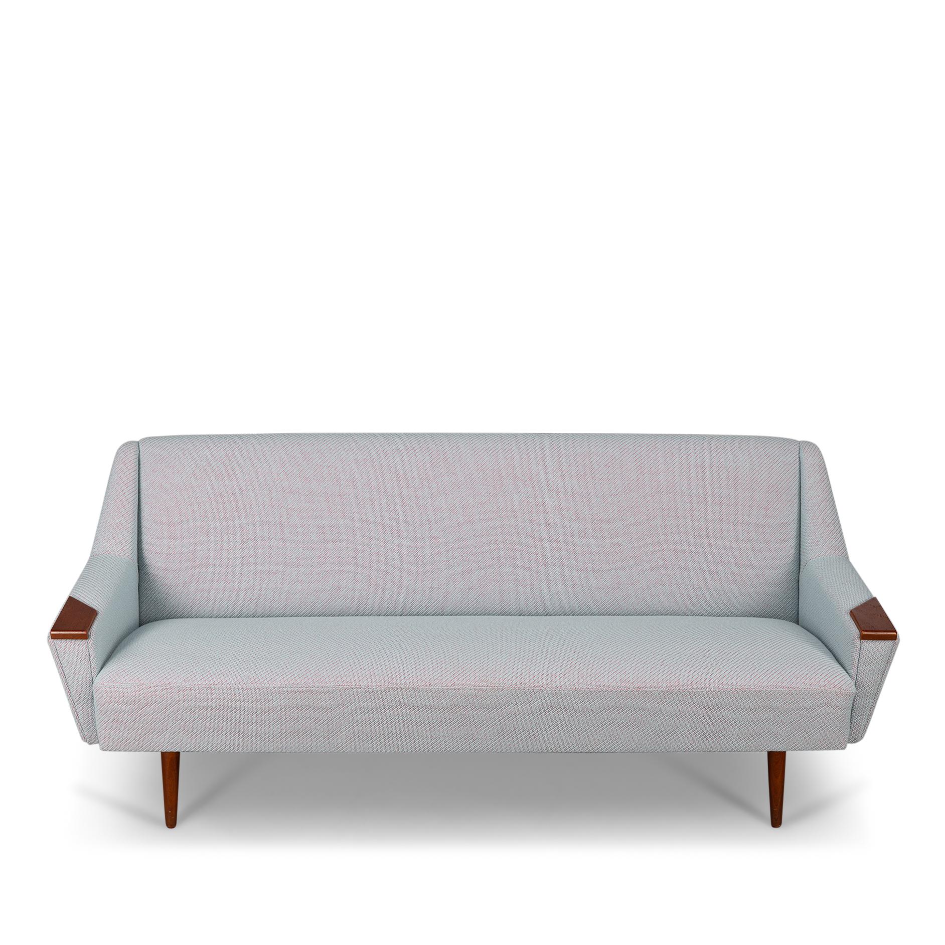 Mid-Century Modern Reupholstered light blue Danish Design Sofa made by Dux , 1960s For Sale
