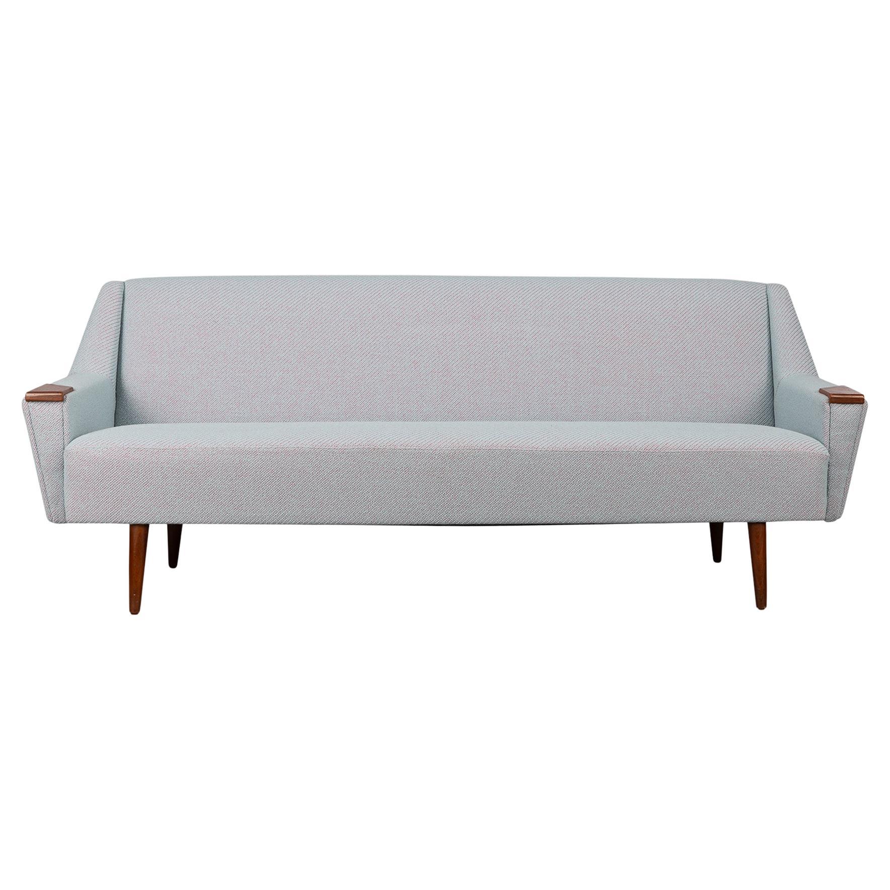 Reupholstered light blue Danish Design Sofa made by Dux , 1960s For Sale