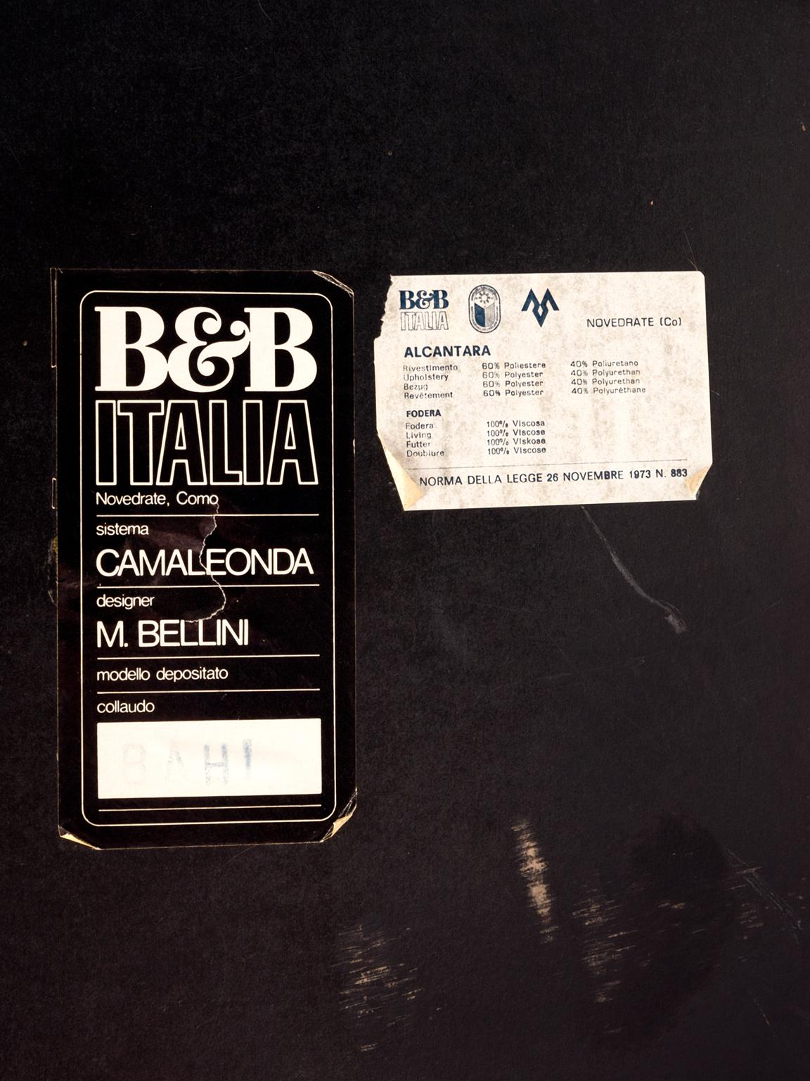 Reupholstered Mario Bellini 'Camaleonda' in Light Grey 1