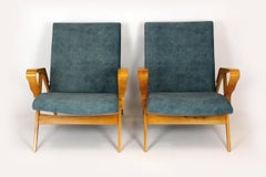 Reupholstered Mid-Century Armchairs by F. Jirak for Tatra, 1960s, Set of 2
