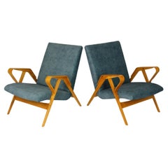 Reupholstered Mid-Century Armchairs by F. Jirak for Tatra, 1960s, Set of 2