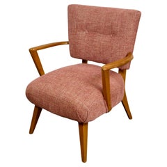 Chaise Heywood Wakefield "Pull-Up" retapissée du milieu du siècle dernier