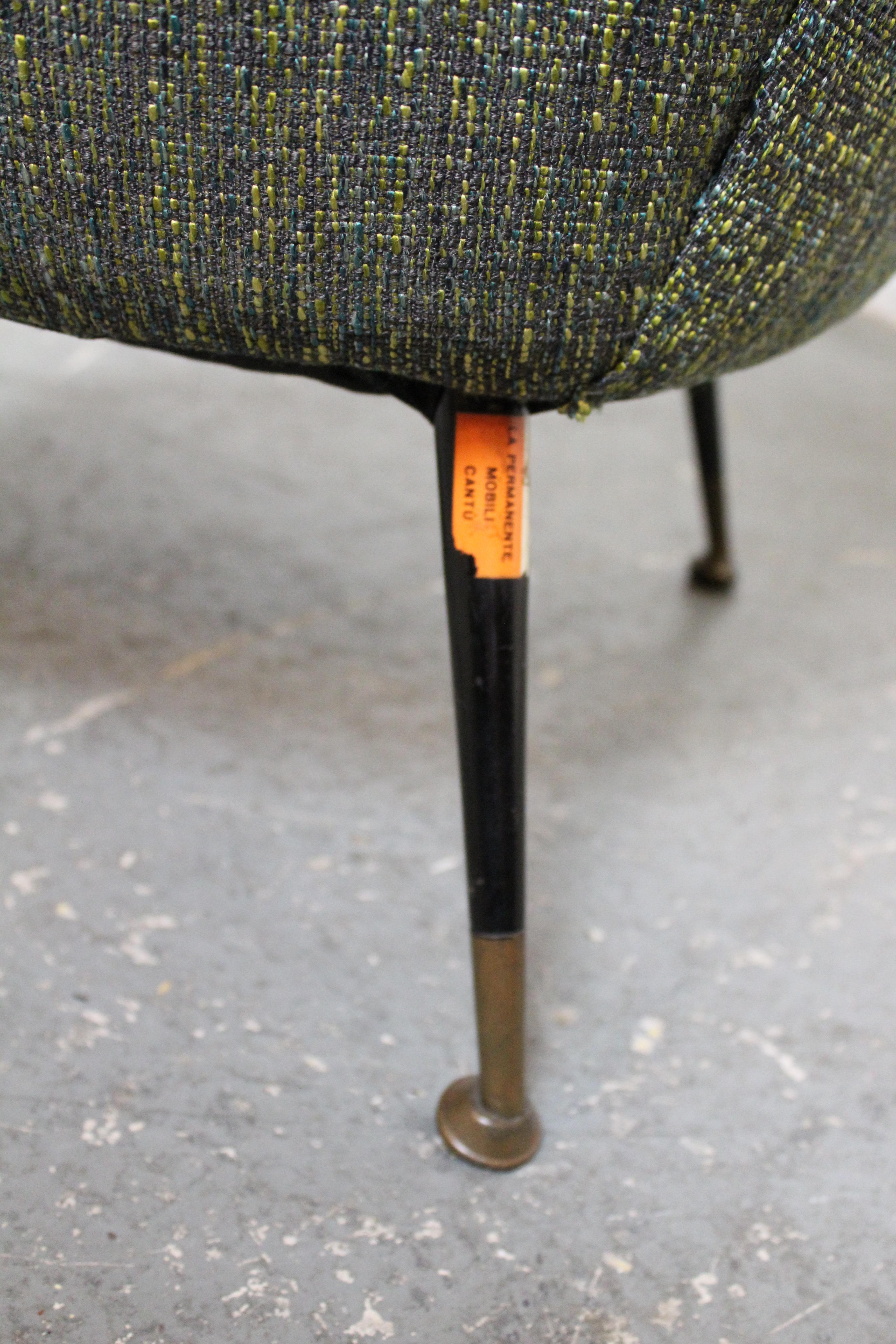 Reupholstered Mid-Century Italian Lounge Chairs by La Permanente Mobli For Sale 8