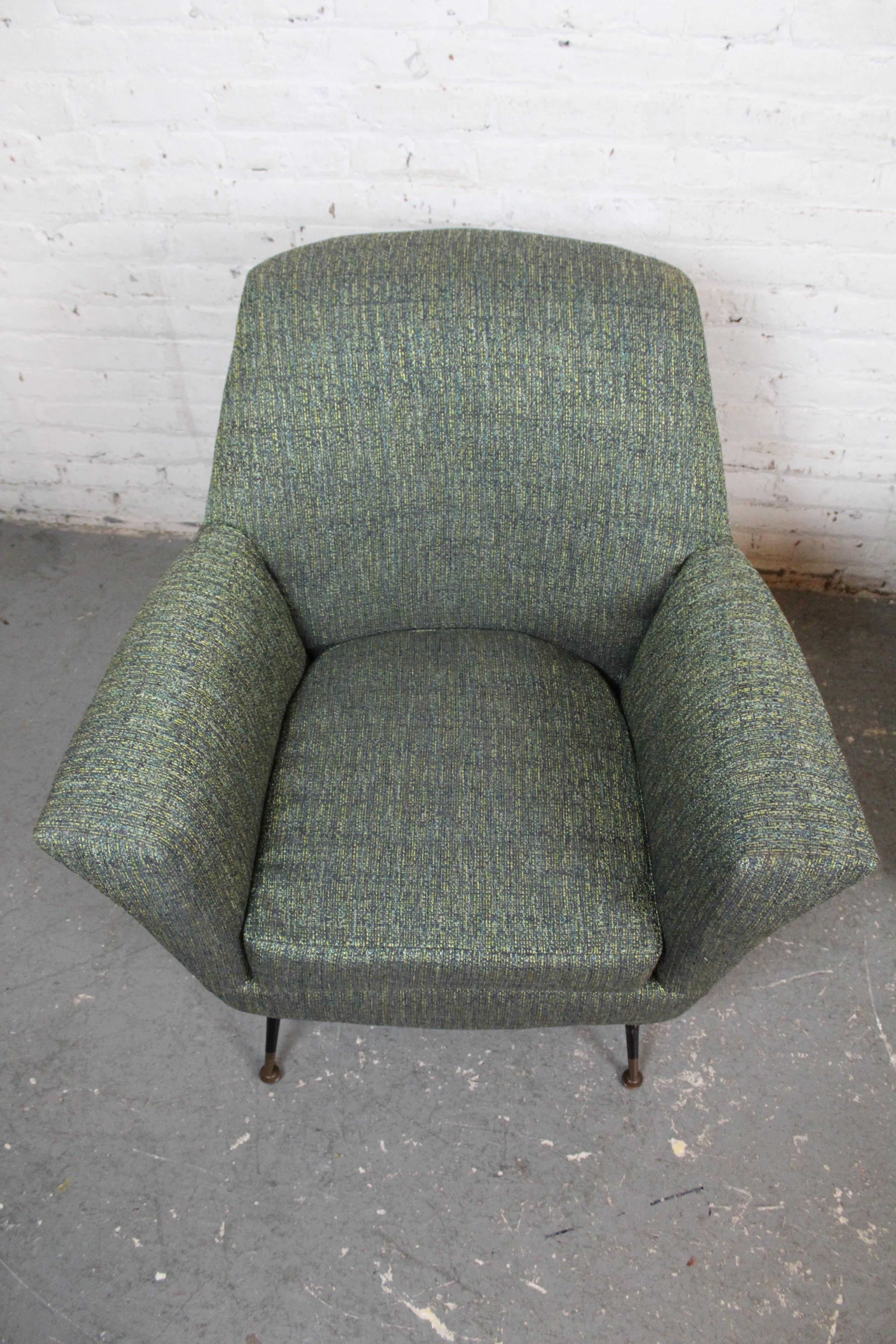 Reupholstered Mid-Century Italian Lounge Chairs by La Permanente Mobli For Sale 1