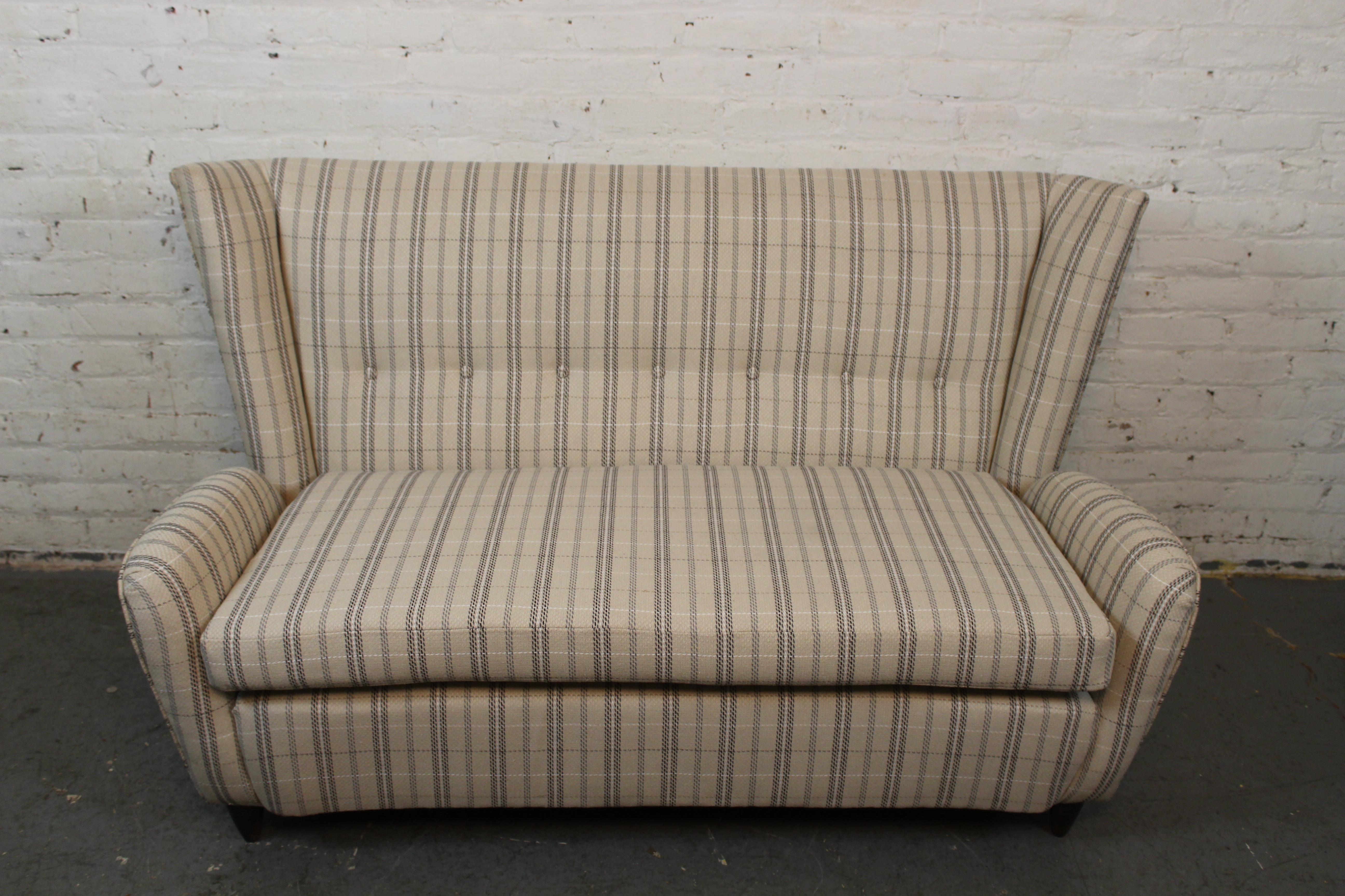 Reupholstered Mid-Century Italian Sofa by Paola Buffa For Sale 4