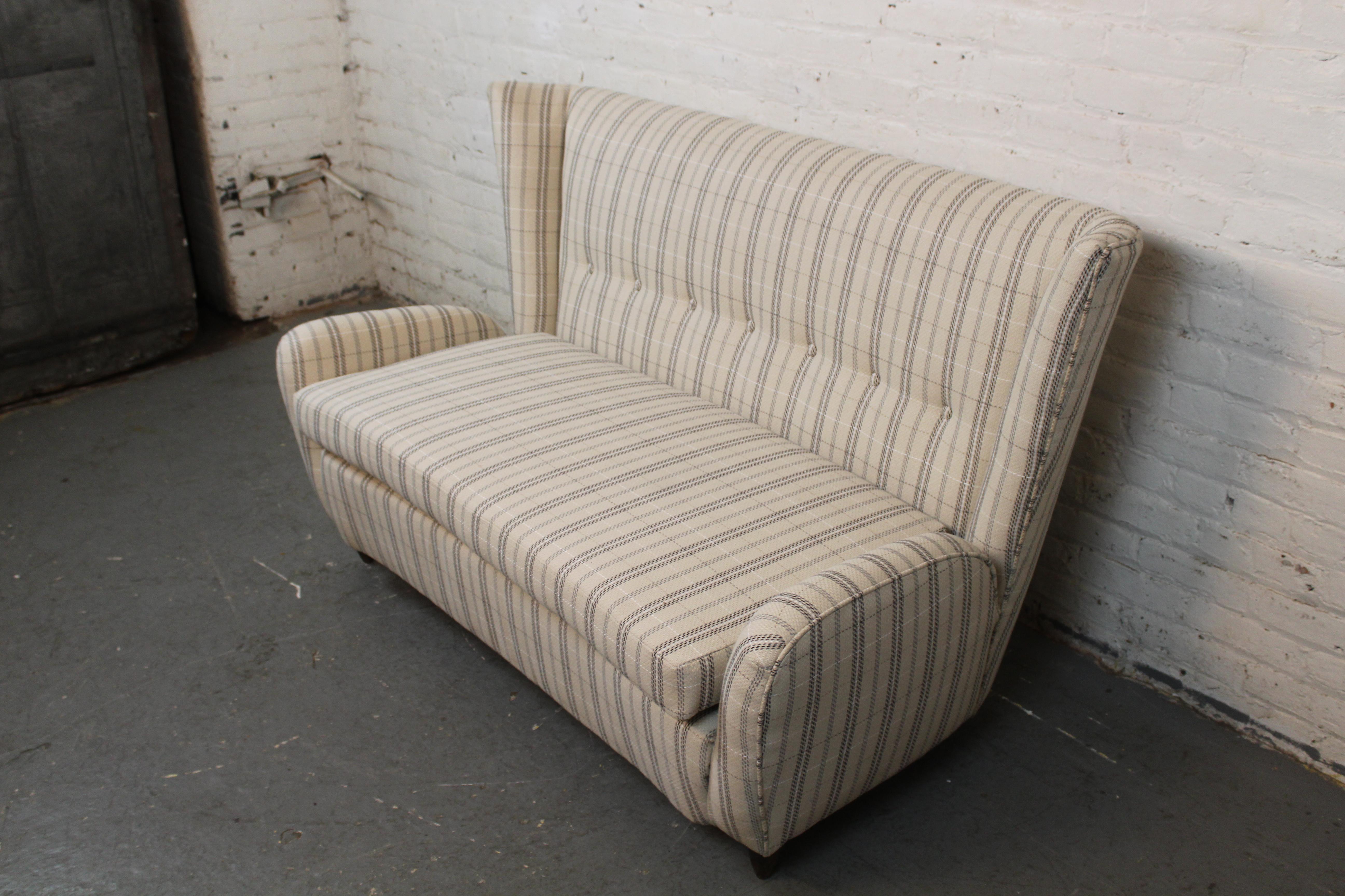 Mid-Century Modern Reupholstered Mid-Century Italian Sofa by Paola Buffa For Sale