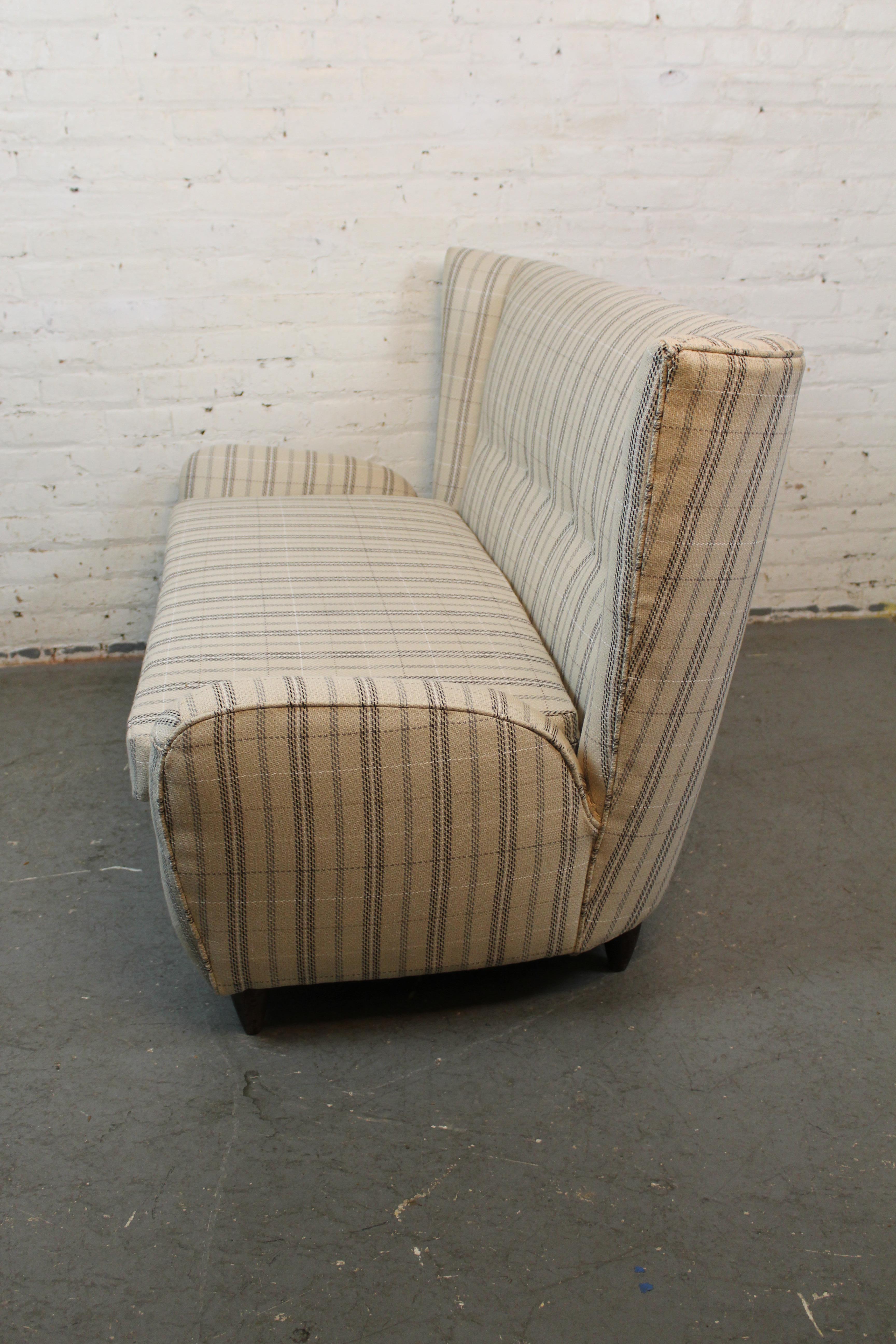 Fabric Reupholstered Mid-Century Italian Sofa by Paola Buffa For Sale