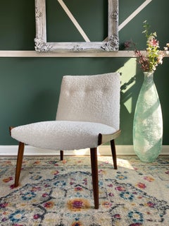 Reupholstered Mid-Century Modern McCobb Style Kroehler Slipper Chair