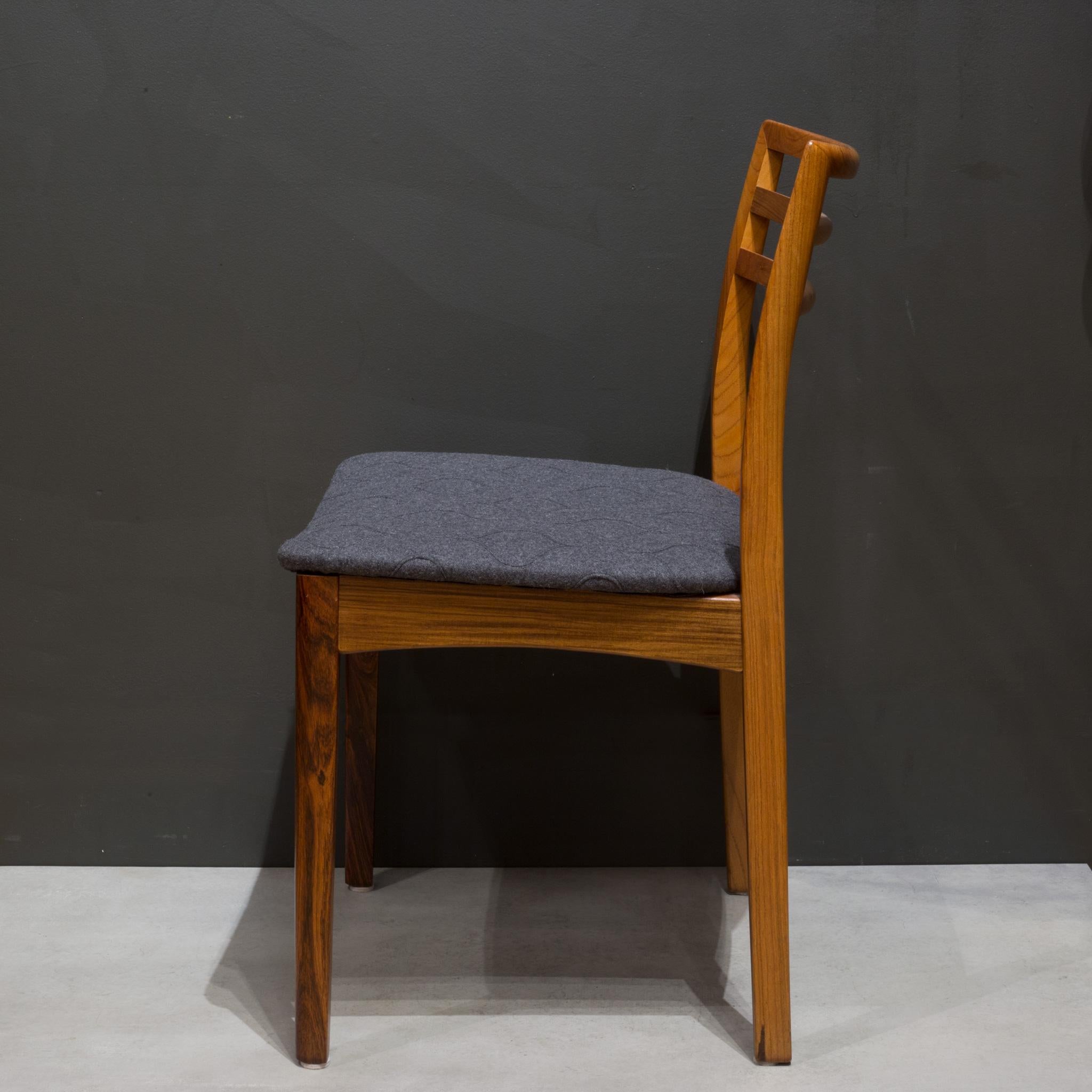 Reupholstered Mid-Century Rosewood Dining Chairs, C.1970 For Sale 10
