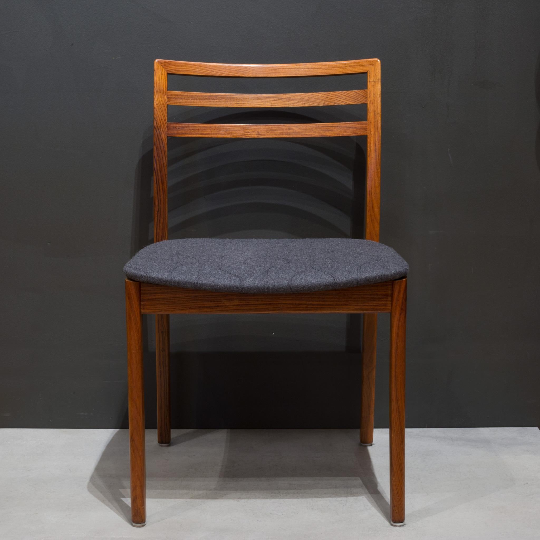 Danish Reupholstered Mid-Century Rosewood Dining Chairs, C.1970 For Sale