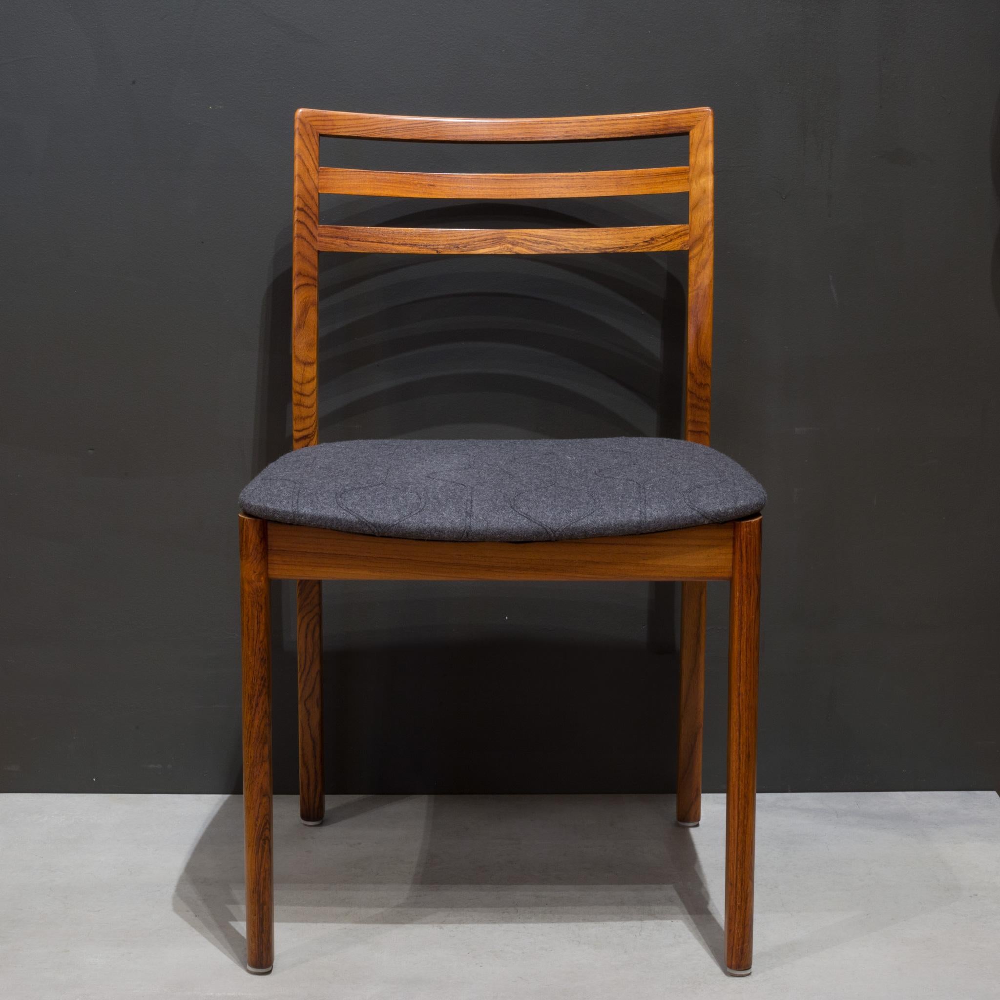 Reupholstered Mid-Century Rosewood Dining Chairs, C.1970 For Sale 1