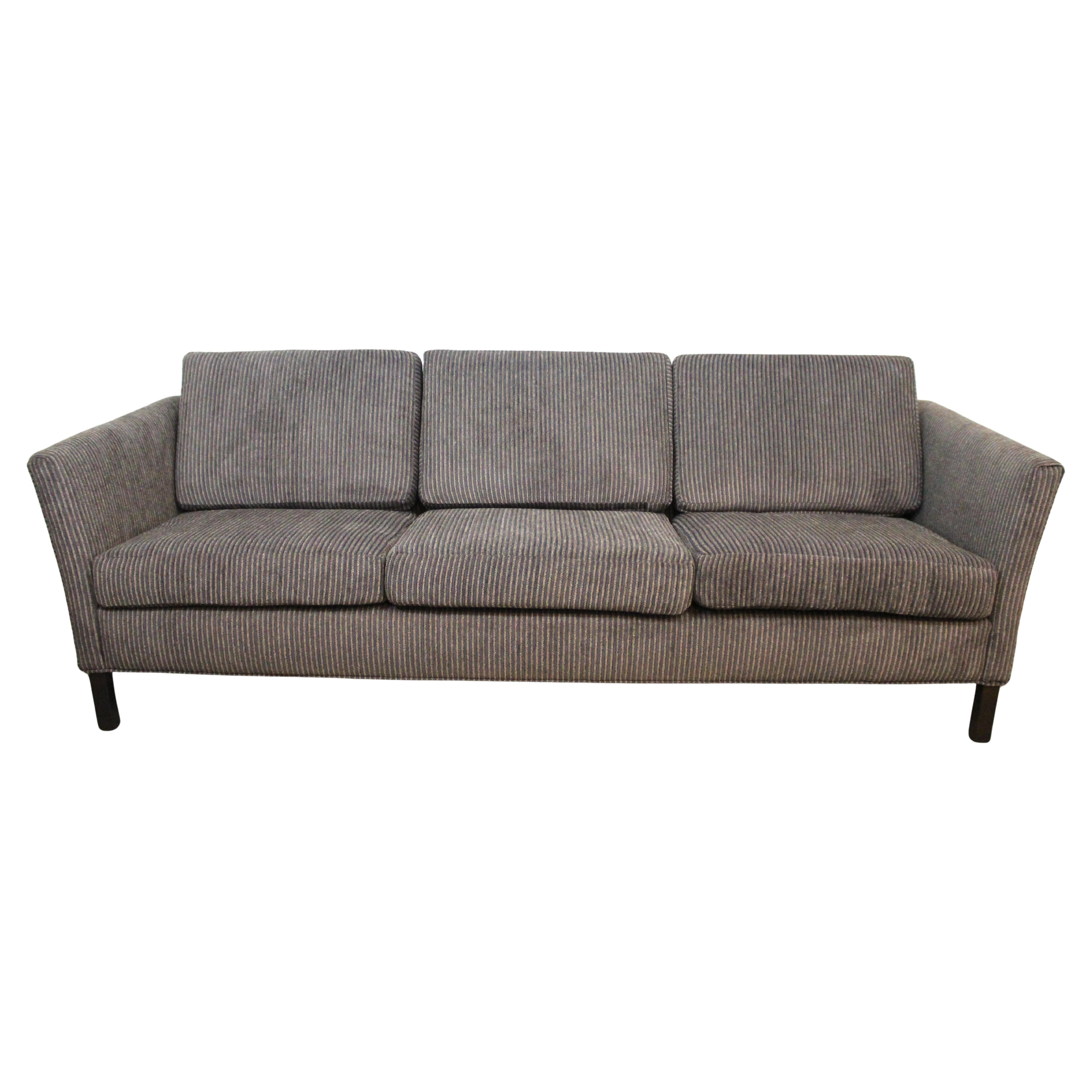 Reupholstered Mid-Century Vintage Sofa