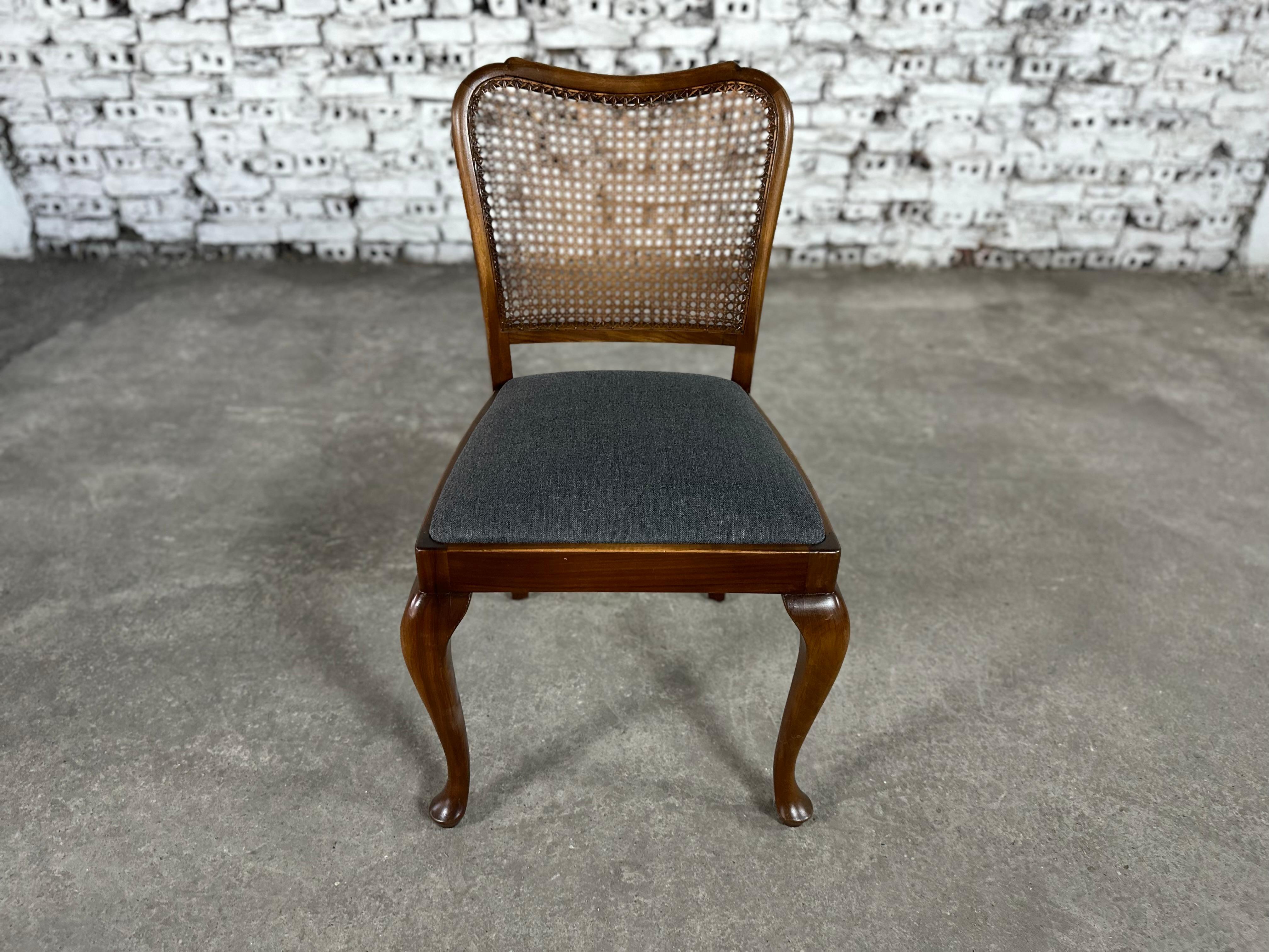 20th Century Reupholstered Provincial Louis XV Style Dining Chairs by Lubke - Set of 4