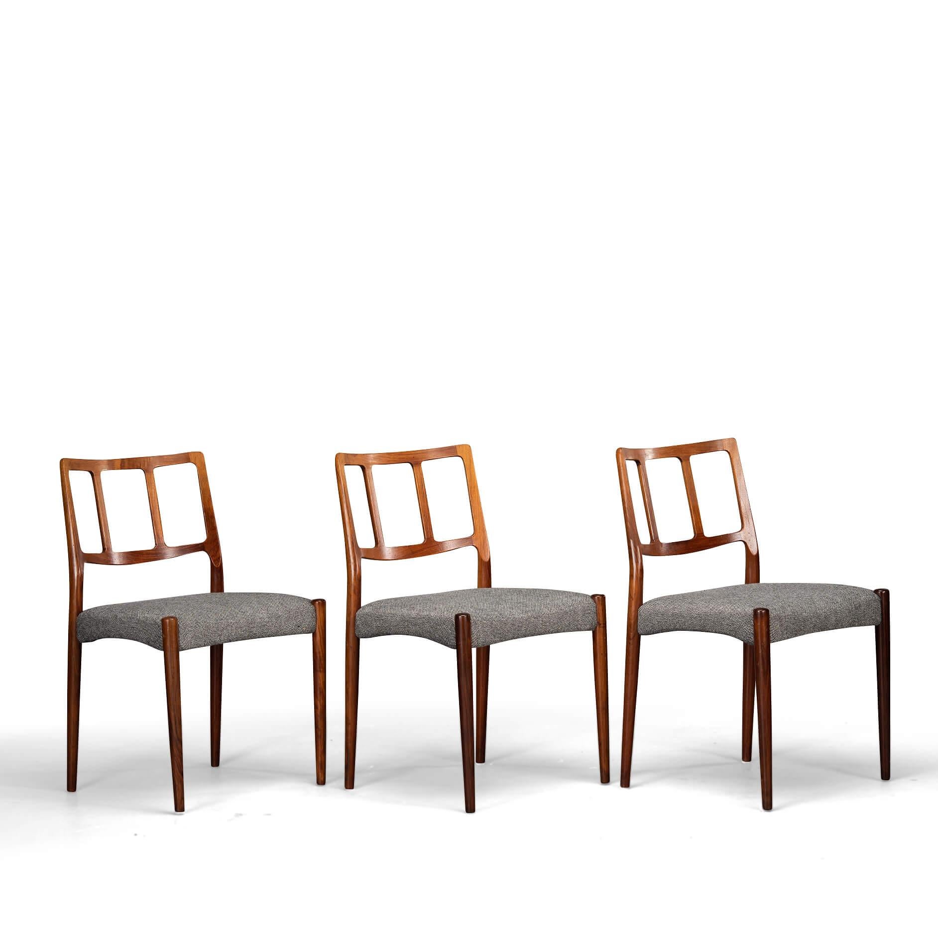 Reupholstered Rosewood Dining Chair by Johannes Andersen for Uldum, Set of 6 For Sale 3