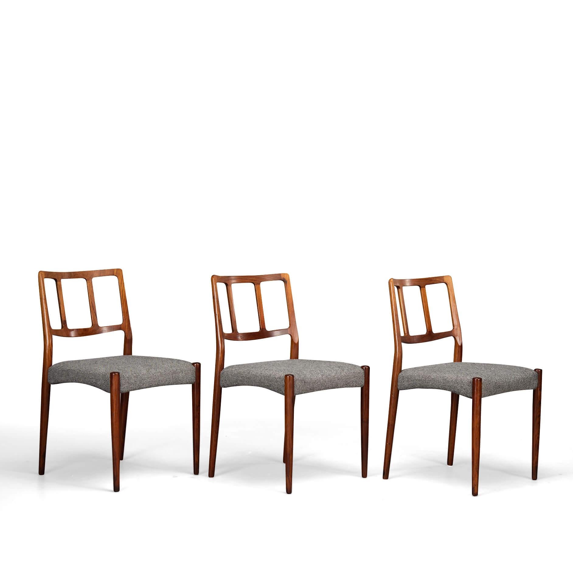 Reupholstered Rosewood Dining Chair by Johannes Andersen for Uldum, Set of 6 For Sale 5