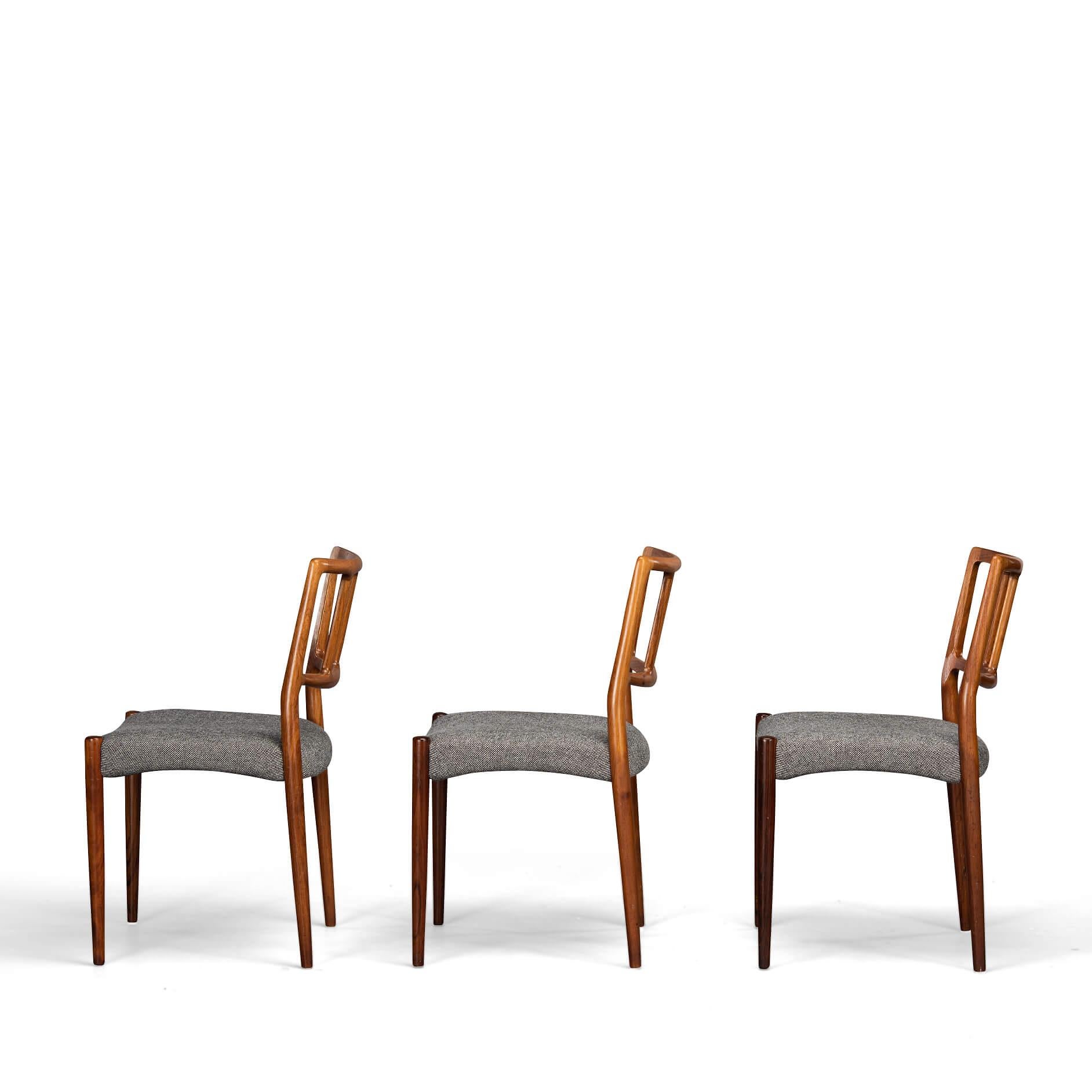 Reupholstered Rosewood Dining Chair by Johannes Andersen for Uldum, Set of 6 For Sale 1