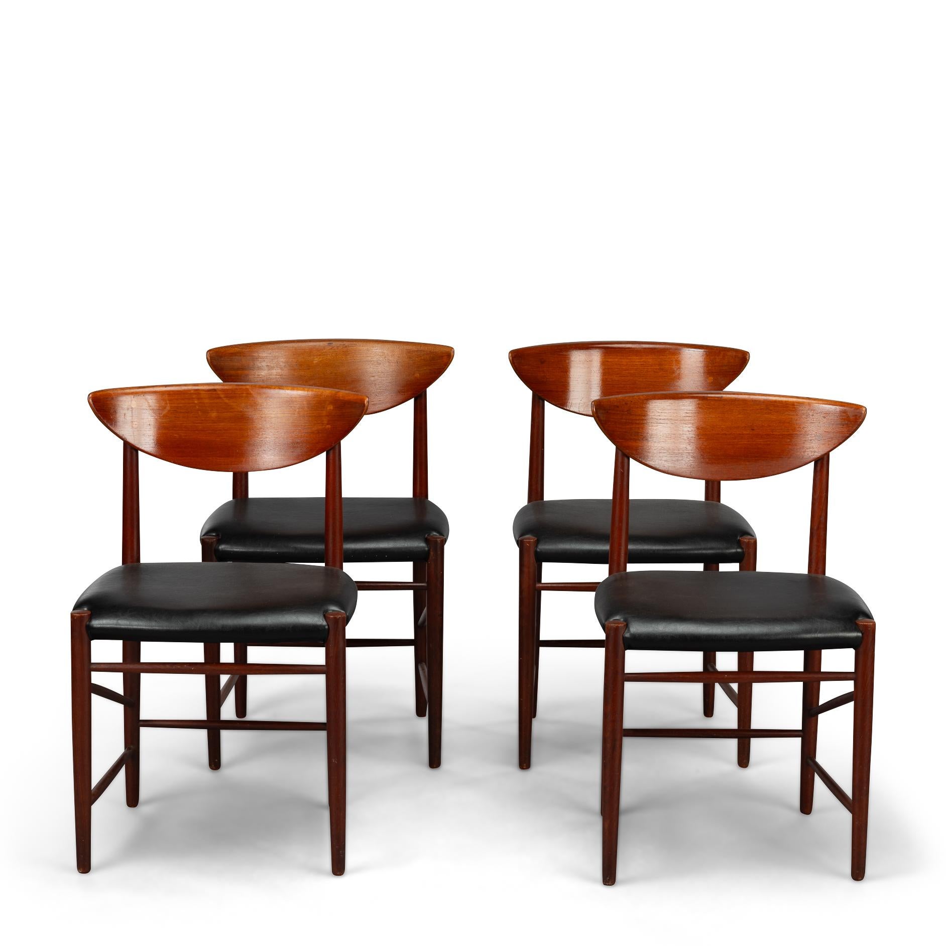 Silla de comedor : Model 317
Te presentamos nuestro exquisito conjunto de cuatro sillas de diseño danés, donde la elegancia clásica se une a la comodidad contemporánea. Creadas por los renombrados diseñadores Peter Hvidt & Orla Mølgaard-Nielsen y