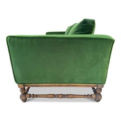 Reupholstered Velvet Victorian Sofa