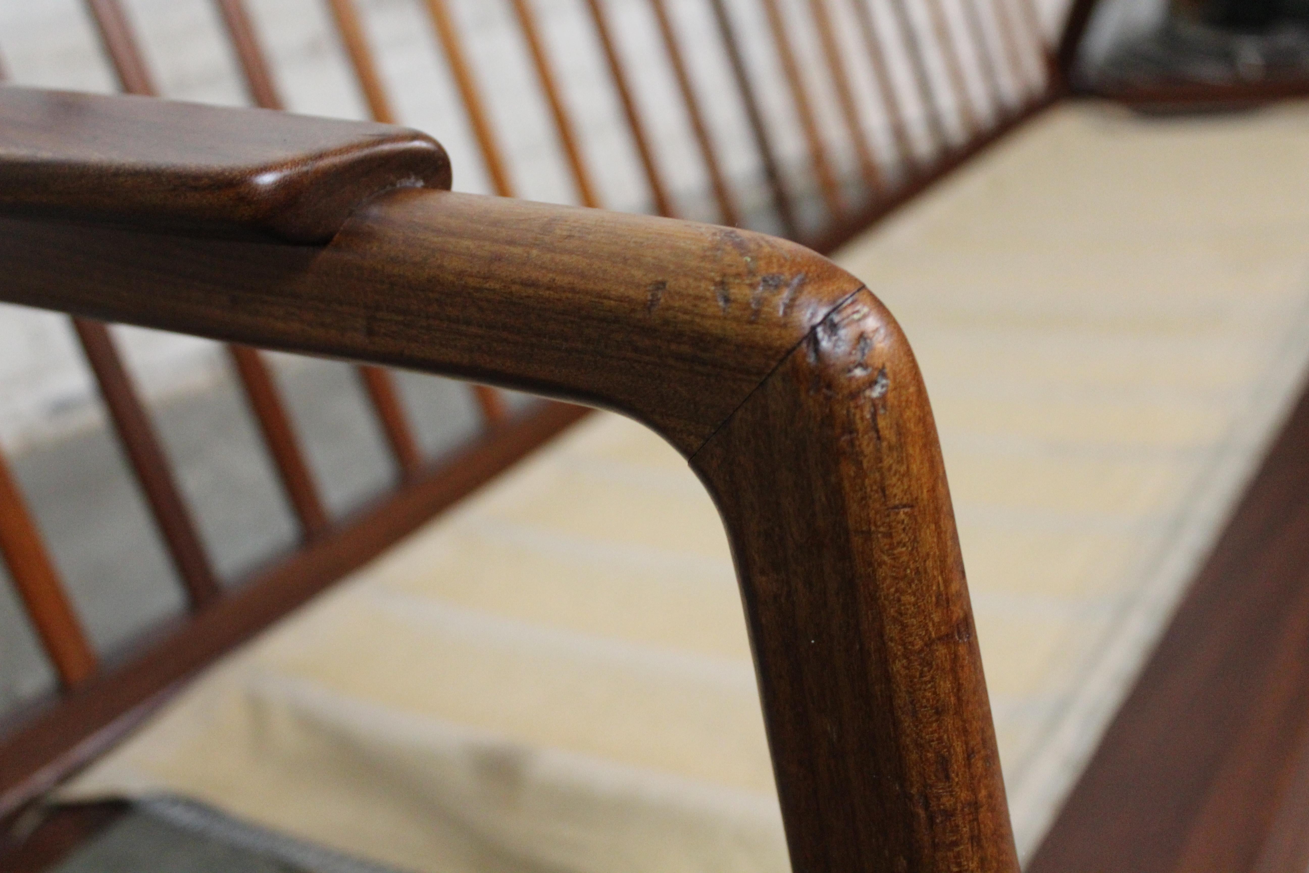 Reupholstered Walnut Sofa by H. Brockmann Petersen for Randers For Sale 7