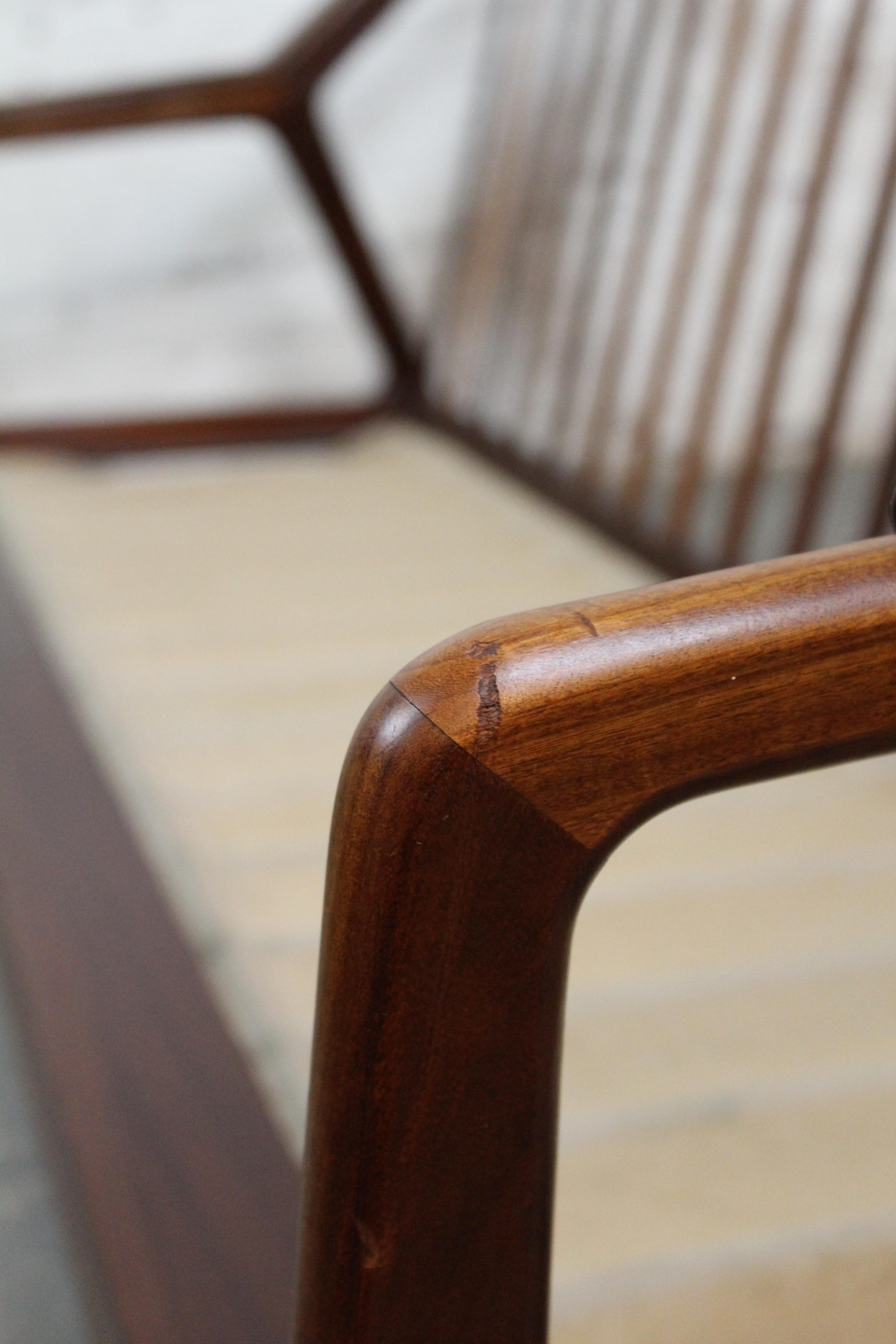 Reupholstered Walnut Sofa by H. Brockmann Petersen for Randers For Sale 11
