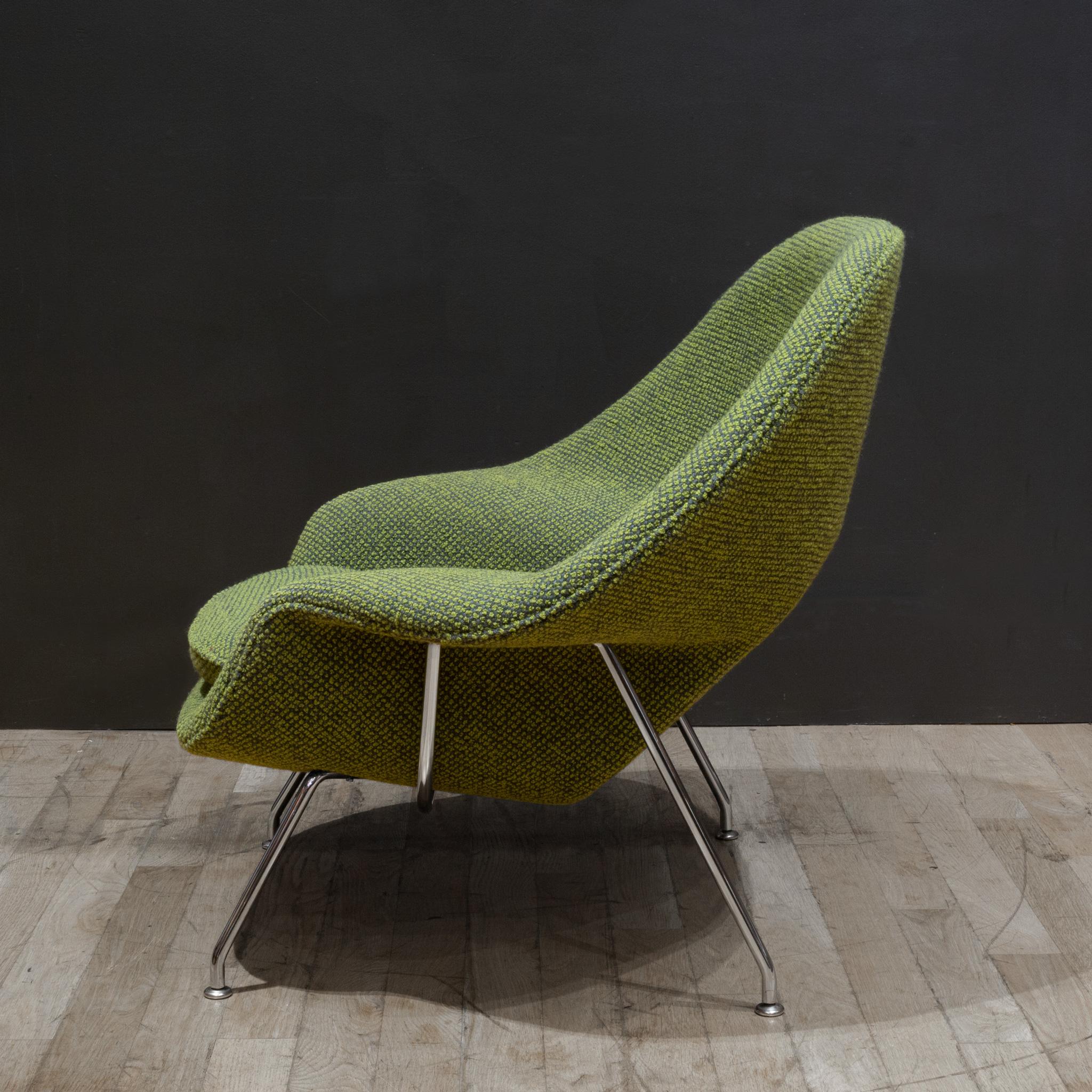 Swedish Reupholstered Womb Chair and Ottoman by Eero Saarinen for Knoll