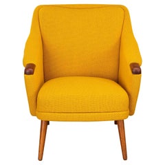 Reupholstered Yellow Armchair by Johannes Andersen for CFC Silkeborg, 1960s