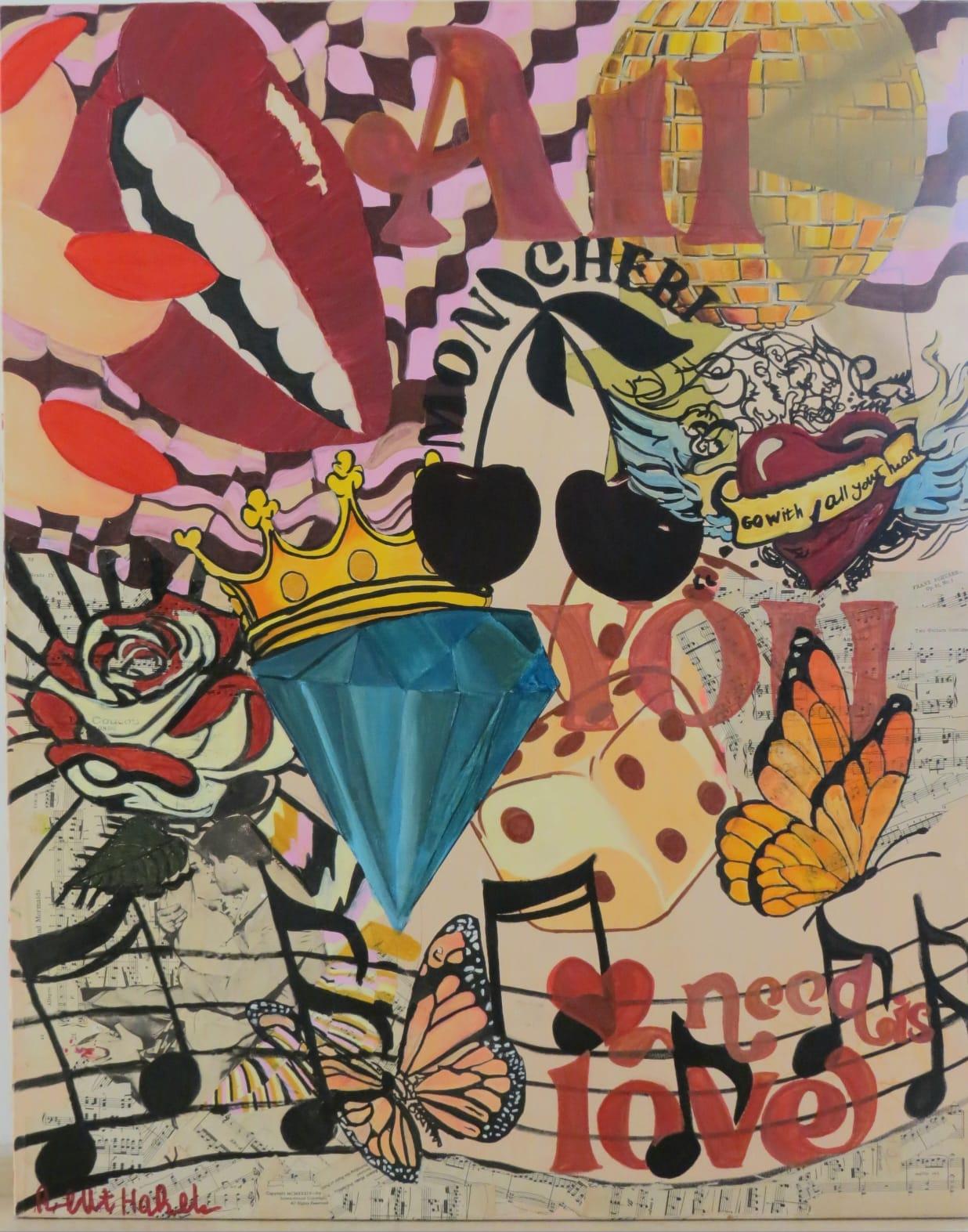 Reut Harel: All you need is live - Stampa giclée su tela. 39.3/31.5"