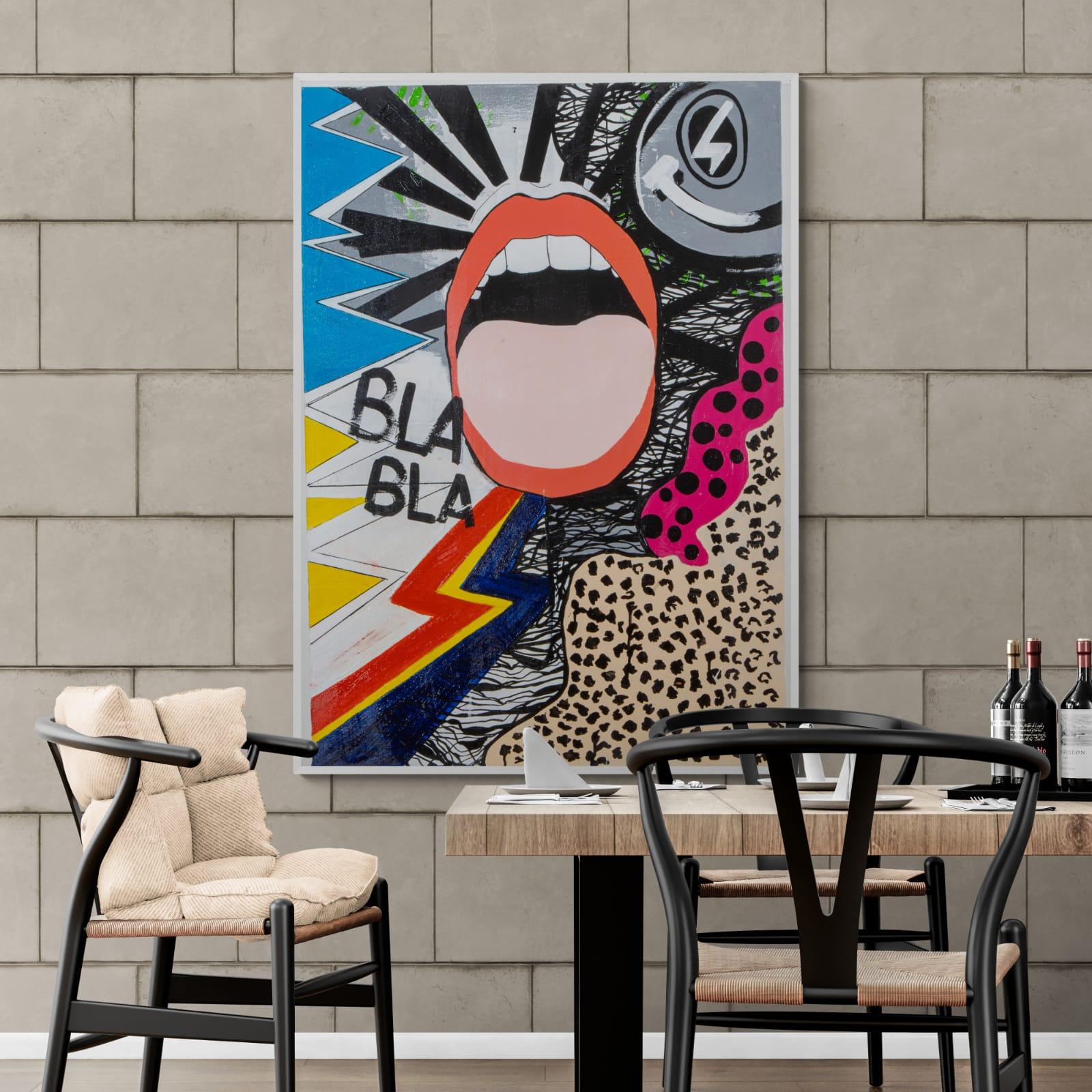 Reut Harel BLA BLA  - Impresión giclée sobre lienzo. 39.3/27.5
